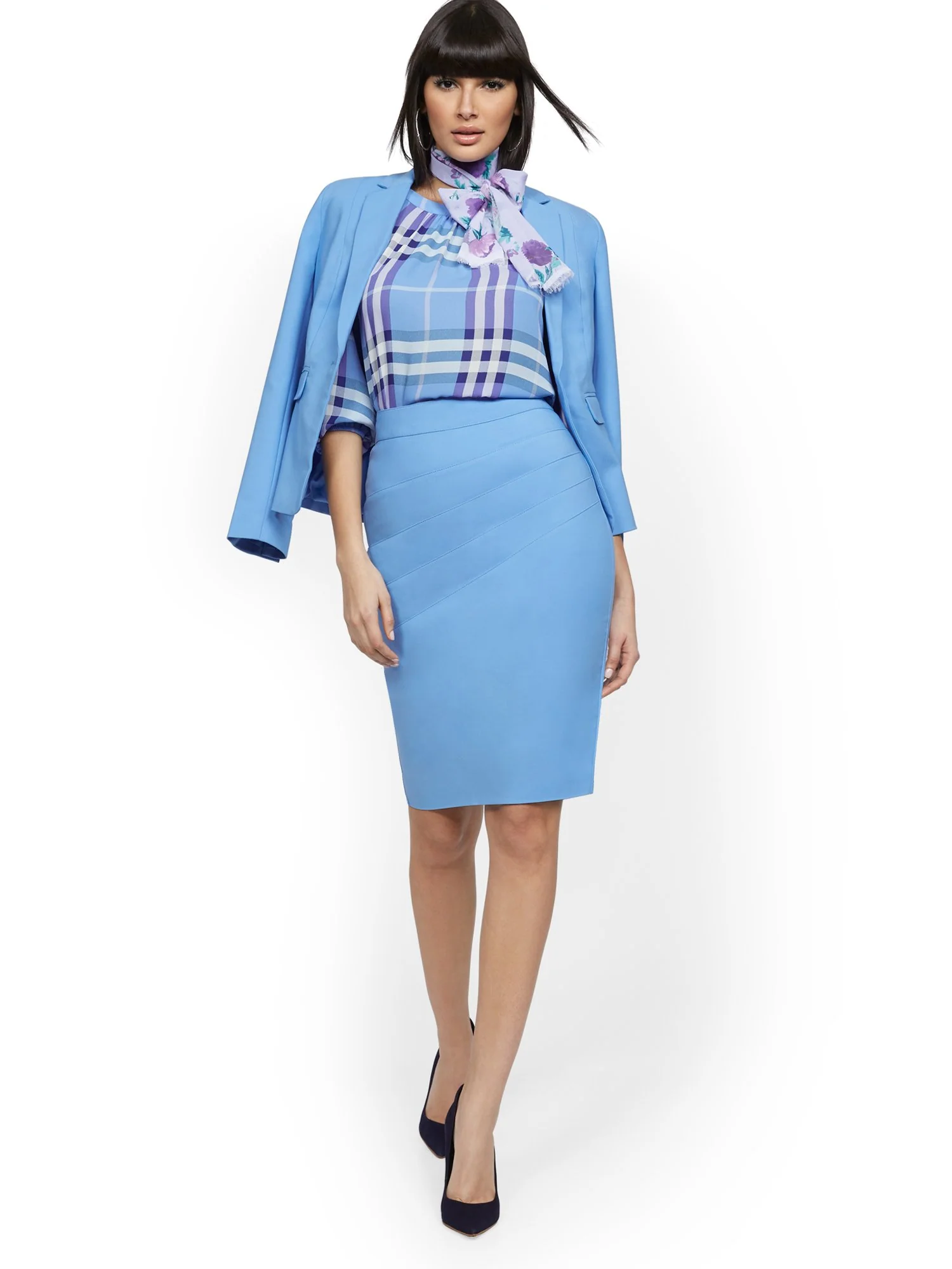 Seamed Pencil Skirt - 7th Avenue - Image 11
