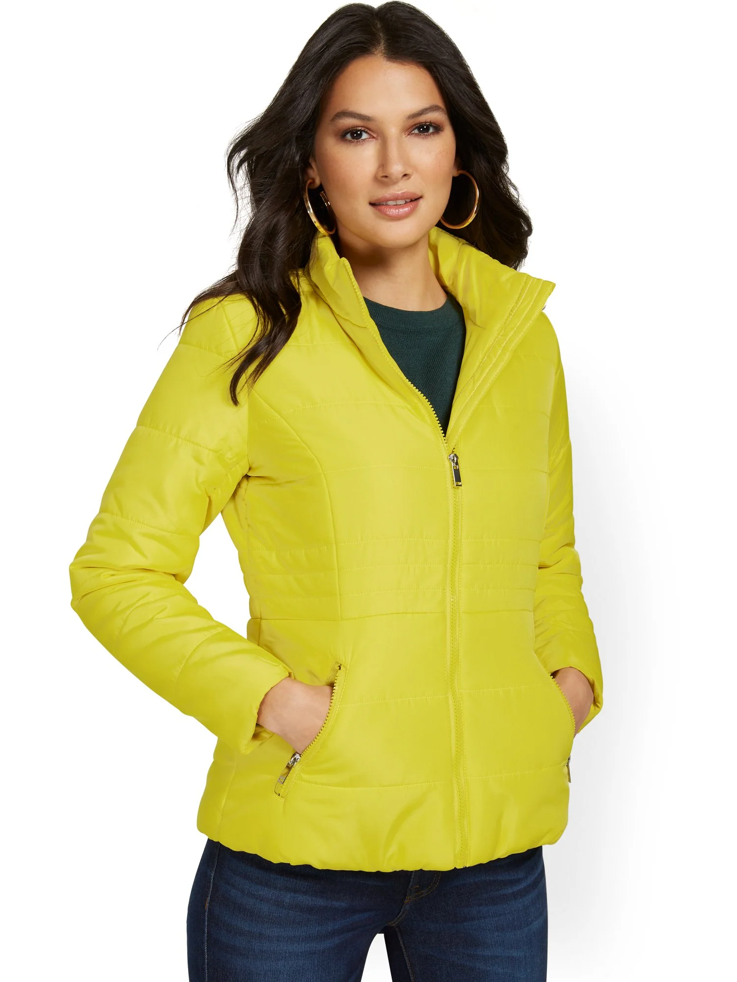 Seamed Puffer Jacket - Image 8