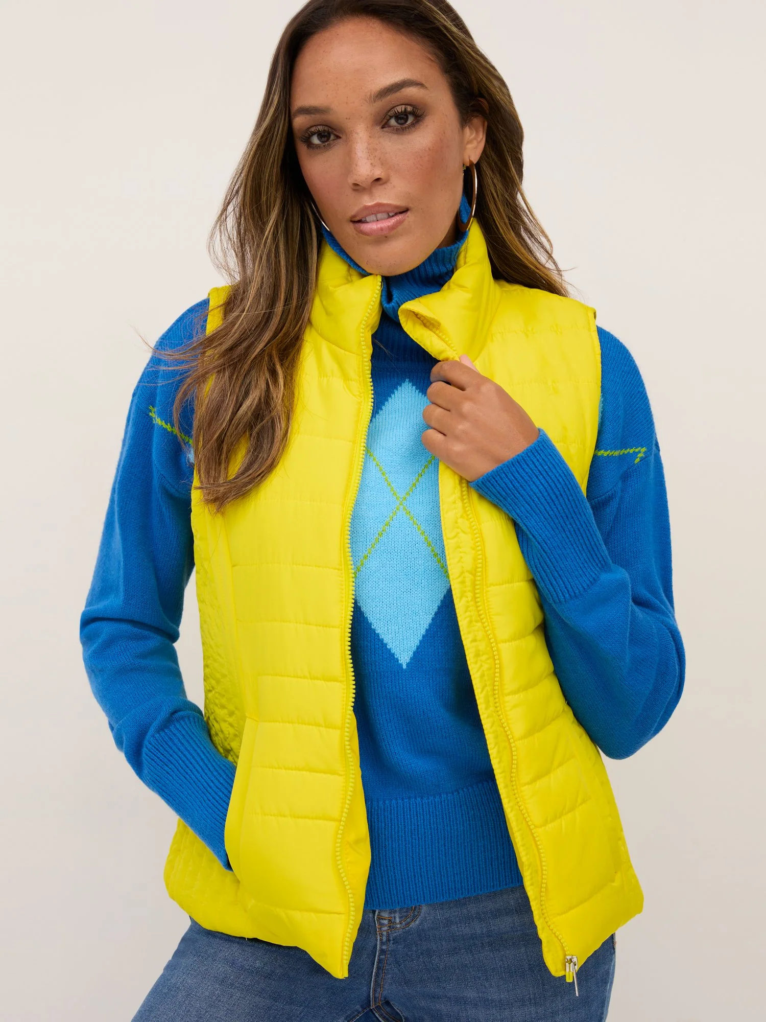 Seamed Zip-Up Puffer Vest - Image 6