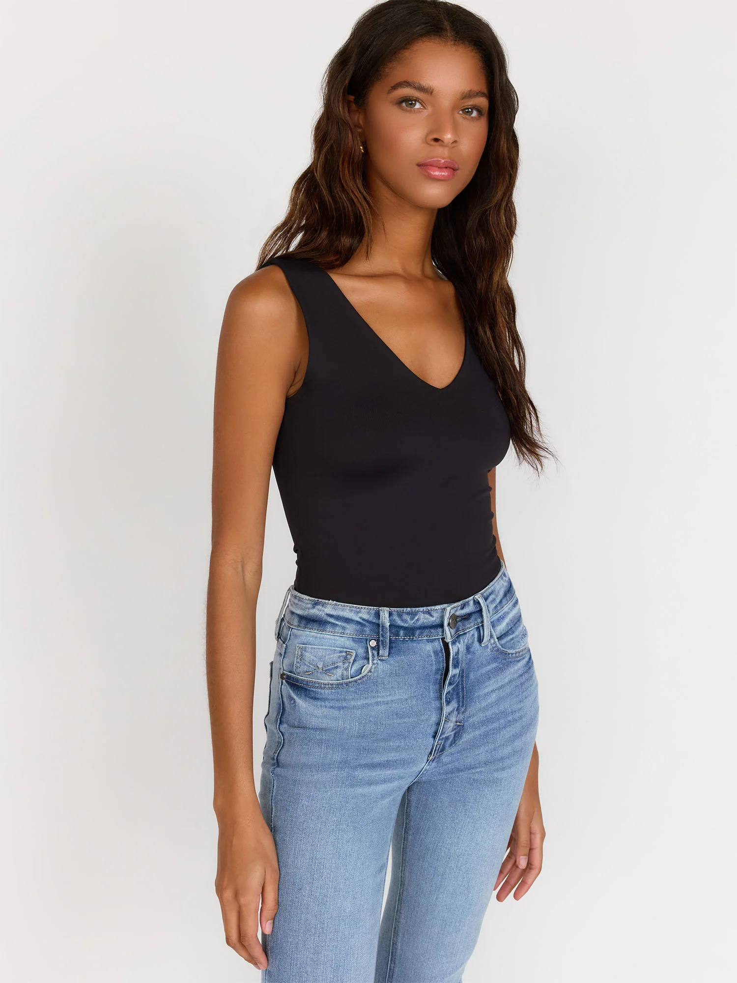 Second Skin Sleeveless V-Neck Bodysuit - RD Style - Image 2