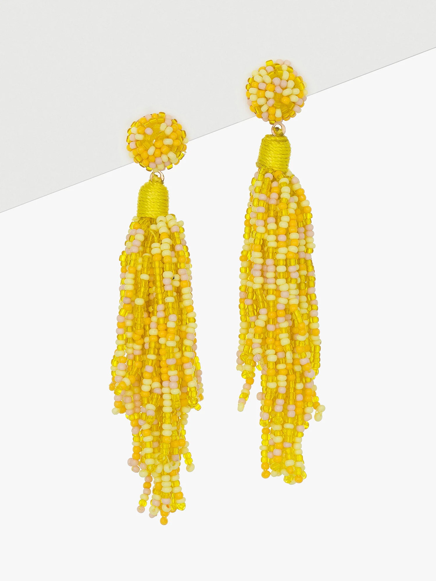 Seedbead Tassel Earrings - Image 2
