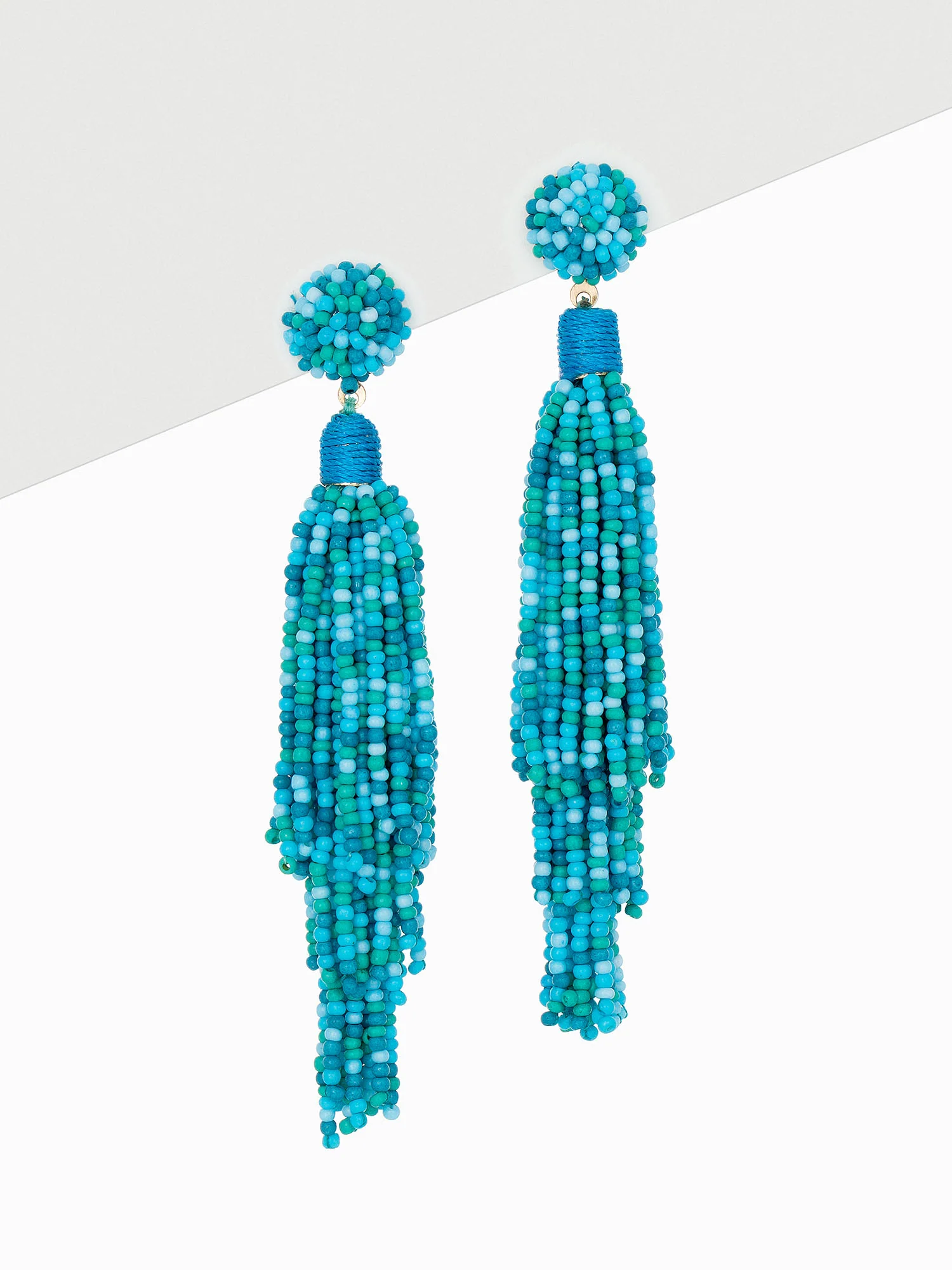 Seedbead Tassel Earrings - Image 2