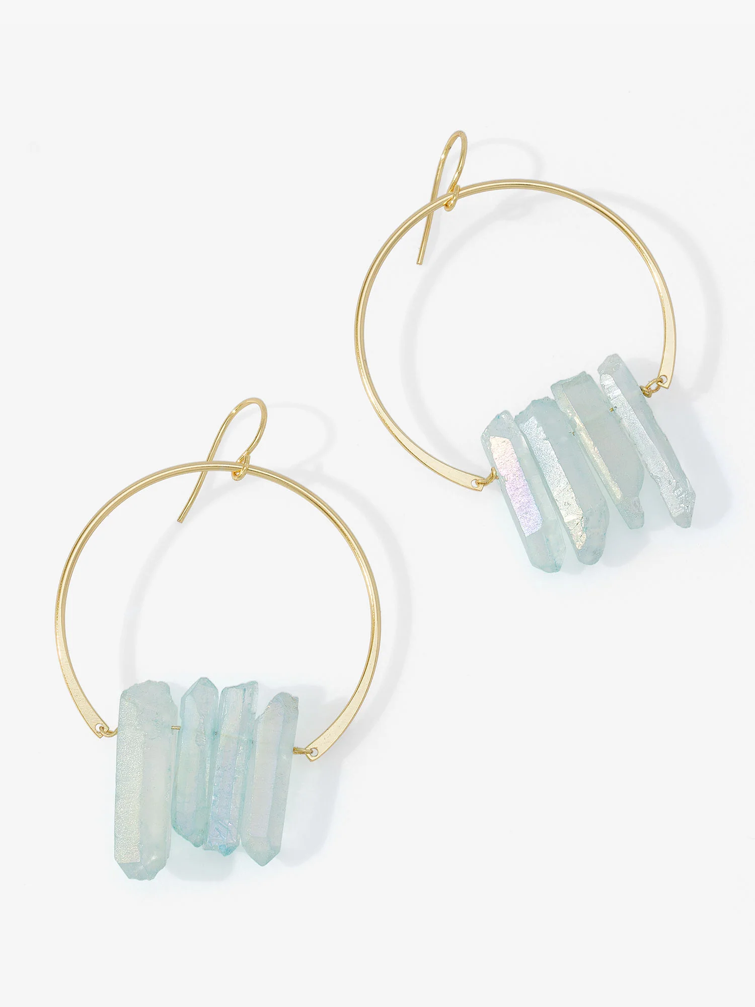 Semi Precious Statement Stone Earrings