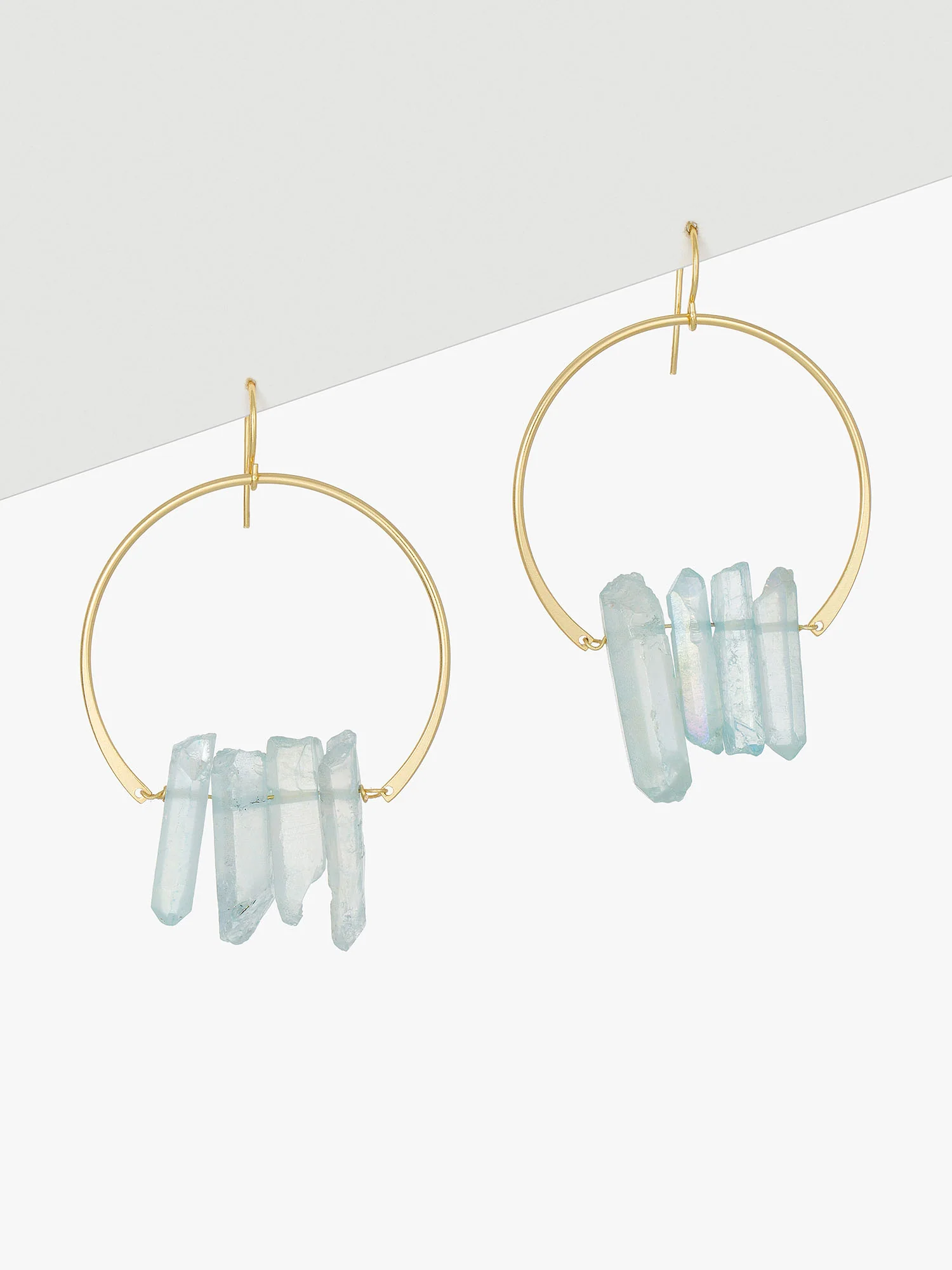 Semi Precious Statement Stone Earrings - Image 2
