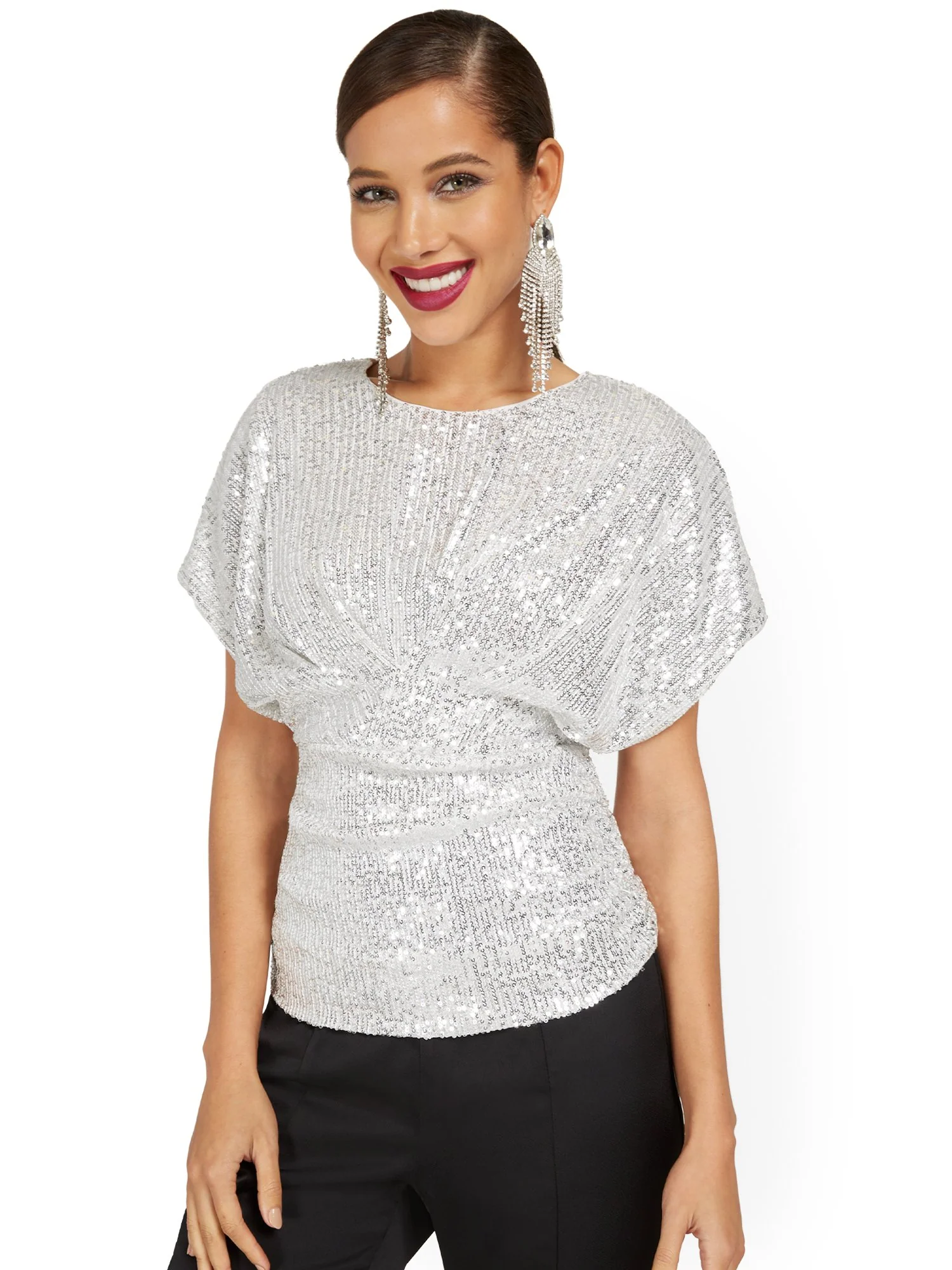 Sequin Dolman Top