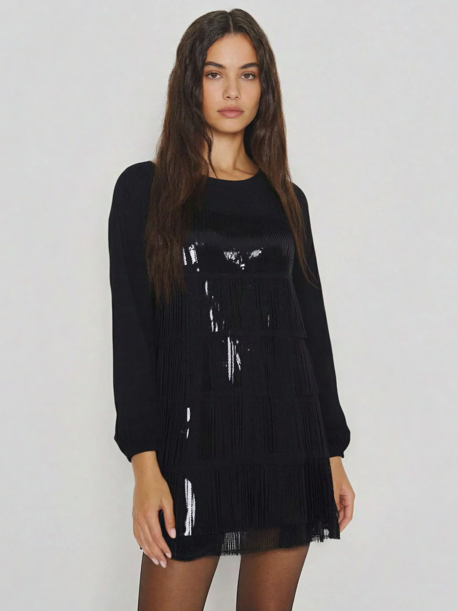 Sequin Dress With Long Sleeves - Image 4