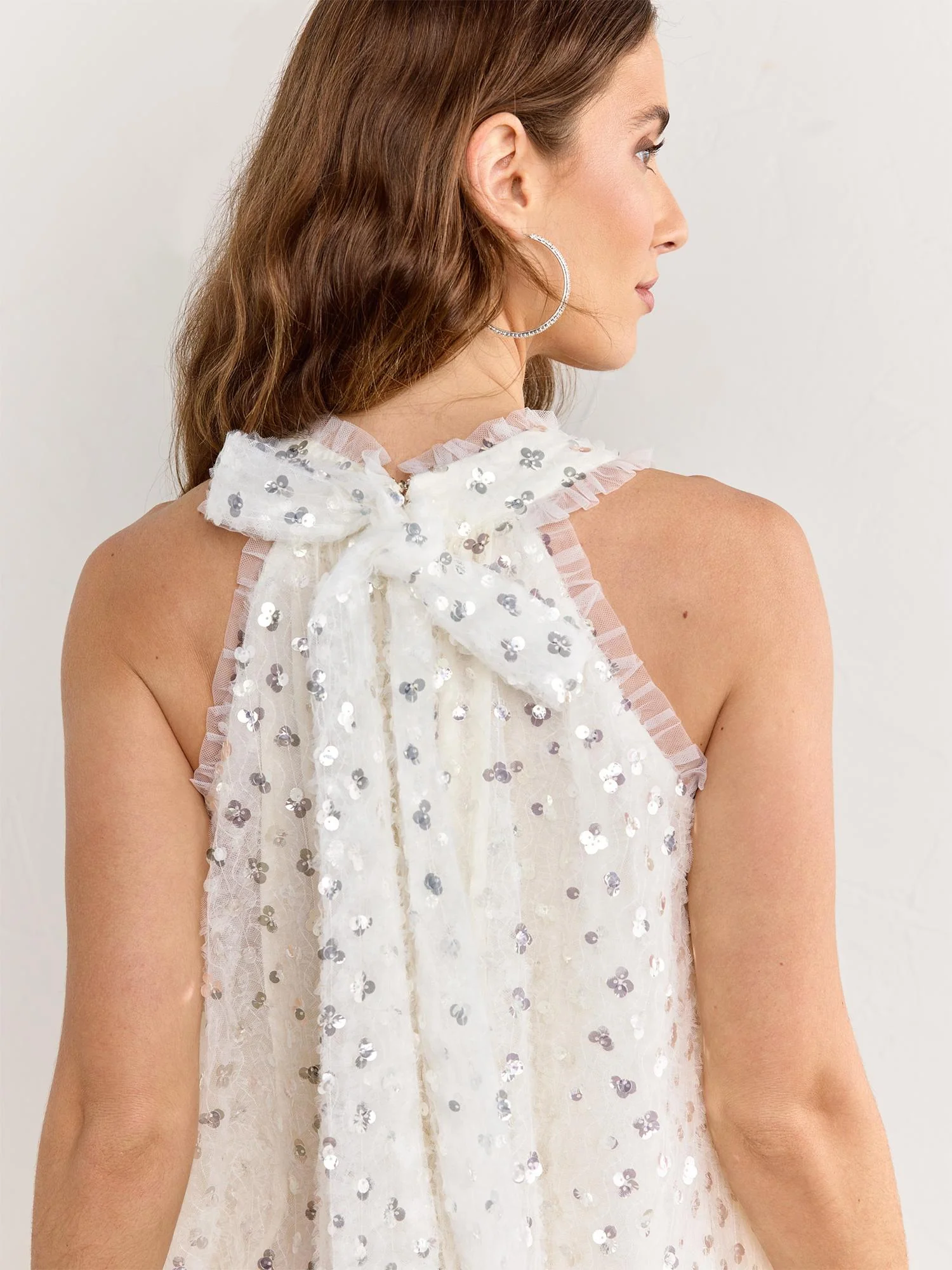 Just Me Sequin Embellished High-Neck Mini Dress - Brands We Love - Image 5