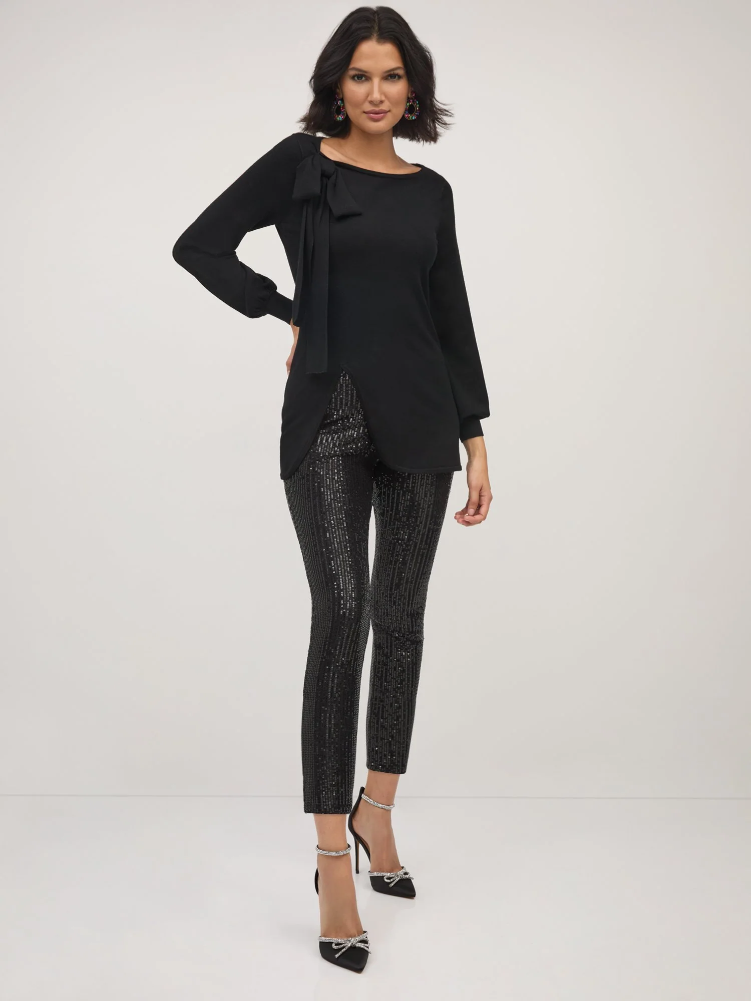Sequin High-Waisted Ankle Legging - Image 8