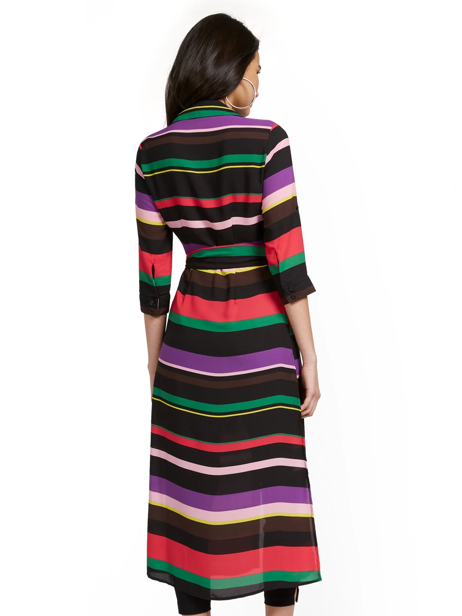 Sheer Stripe Maxi Top - Image 3