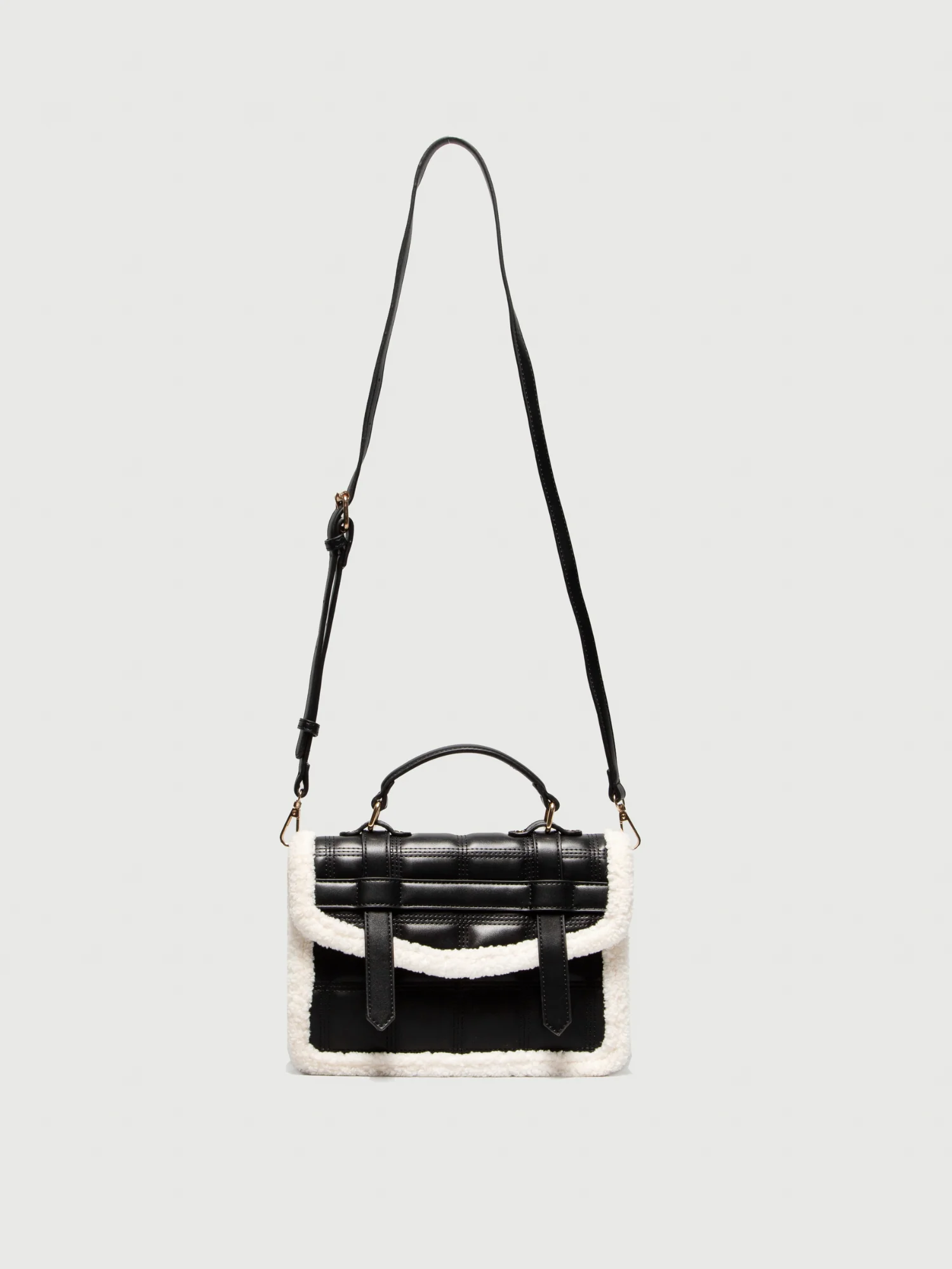 Sherpa Lined Top Handle Bag - Image 5
