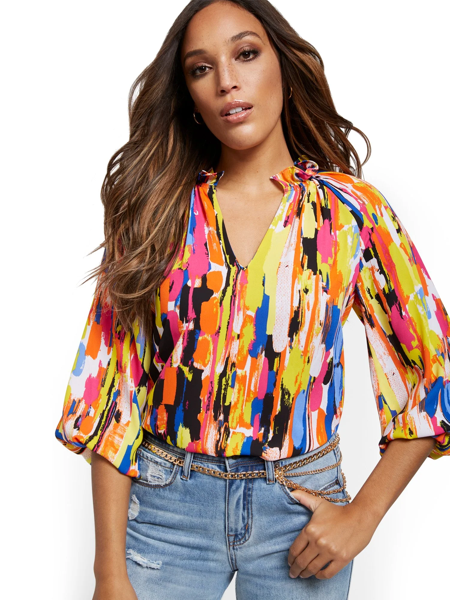 Shirred Pullover Top - Image 2