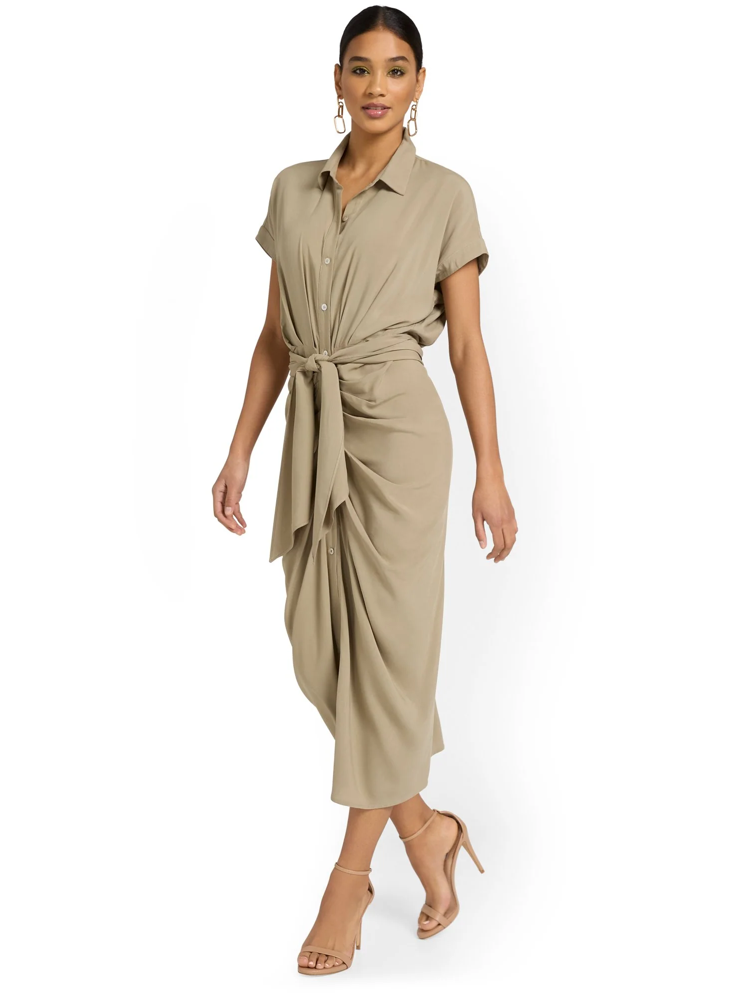 Shirred Shirtdress - Edit By Nine - Image 6
