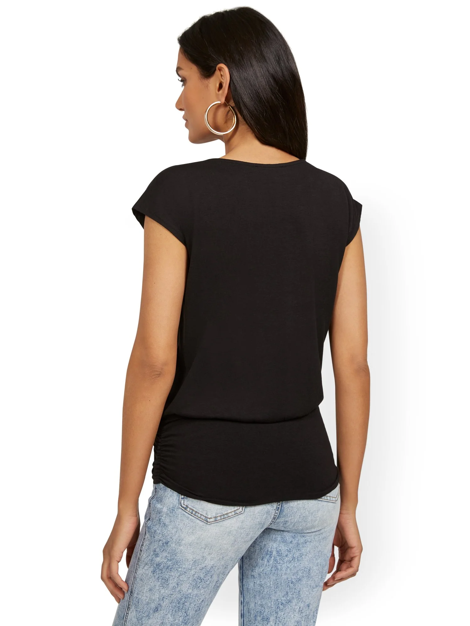 Short-Sleeve Bateau-Neck Top - Image 3