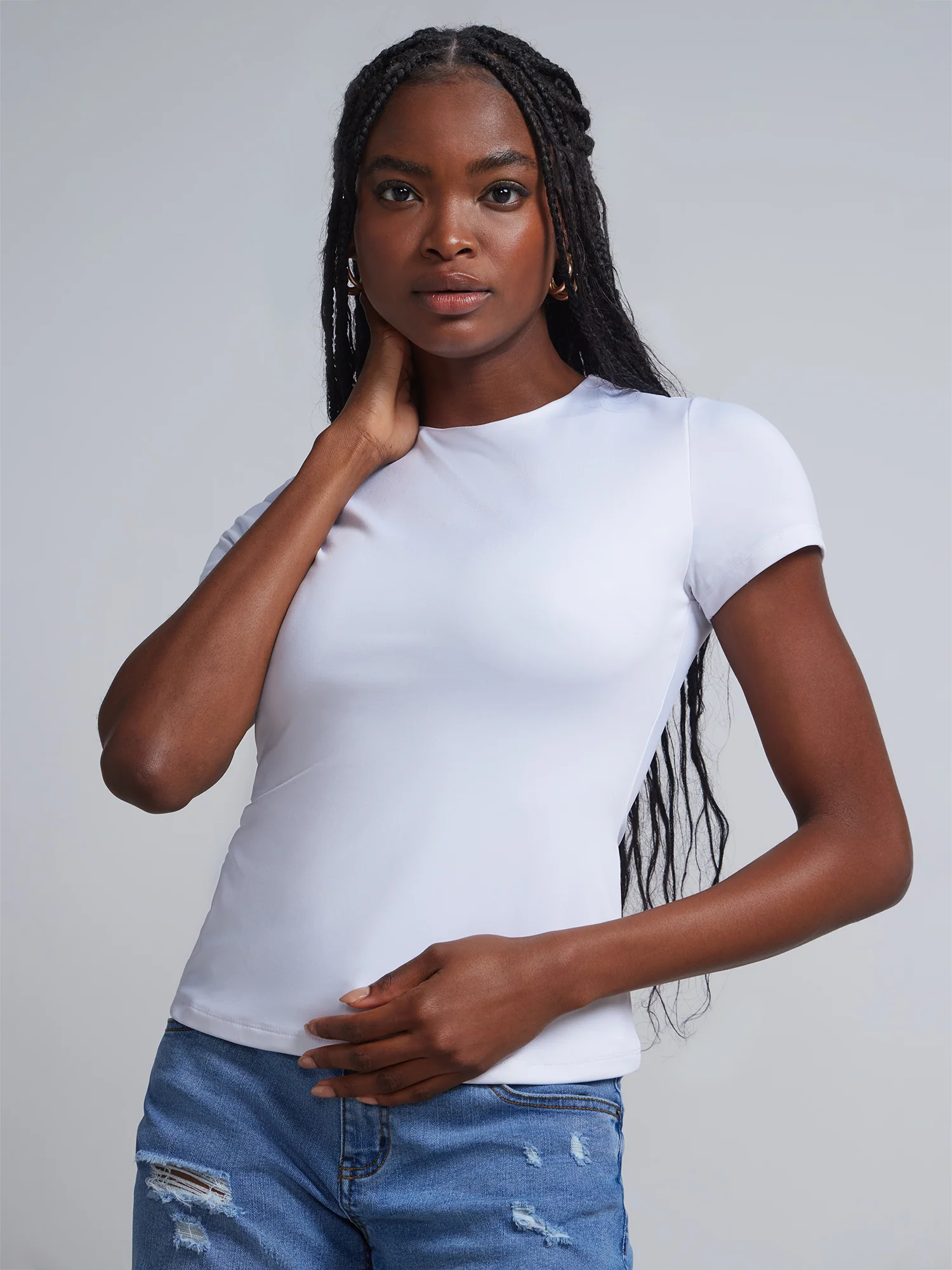 Short-Sleeve Crewneck Tee - Contour Knits - Image 4