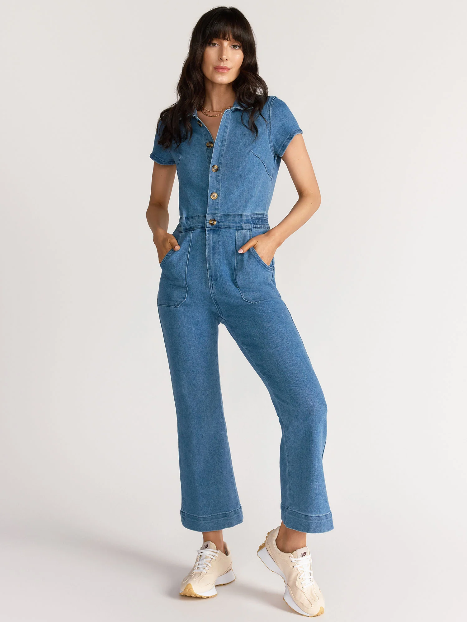 Aaron And Amber Short Sleeve Denim Jumpsuit - Brands We Love - Image 3