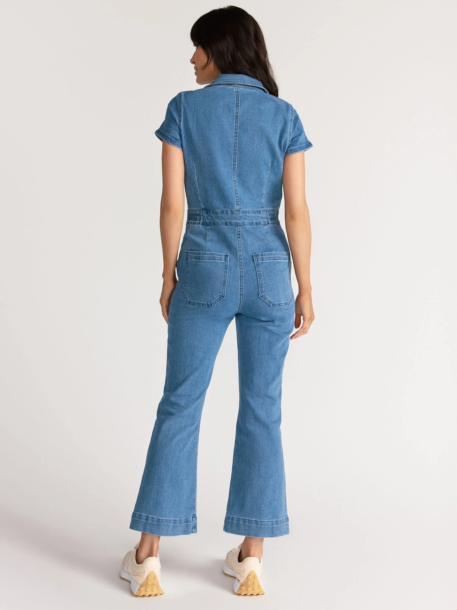 Aaron And Amber Short Sleeve Denim Jumpsuit - Brands We Love - Image 4