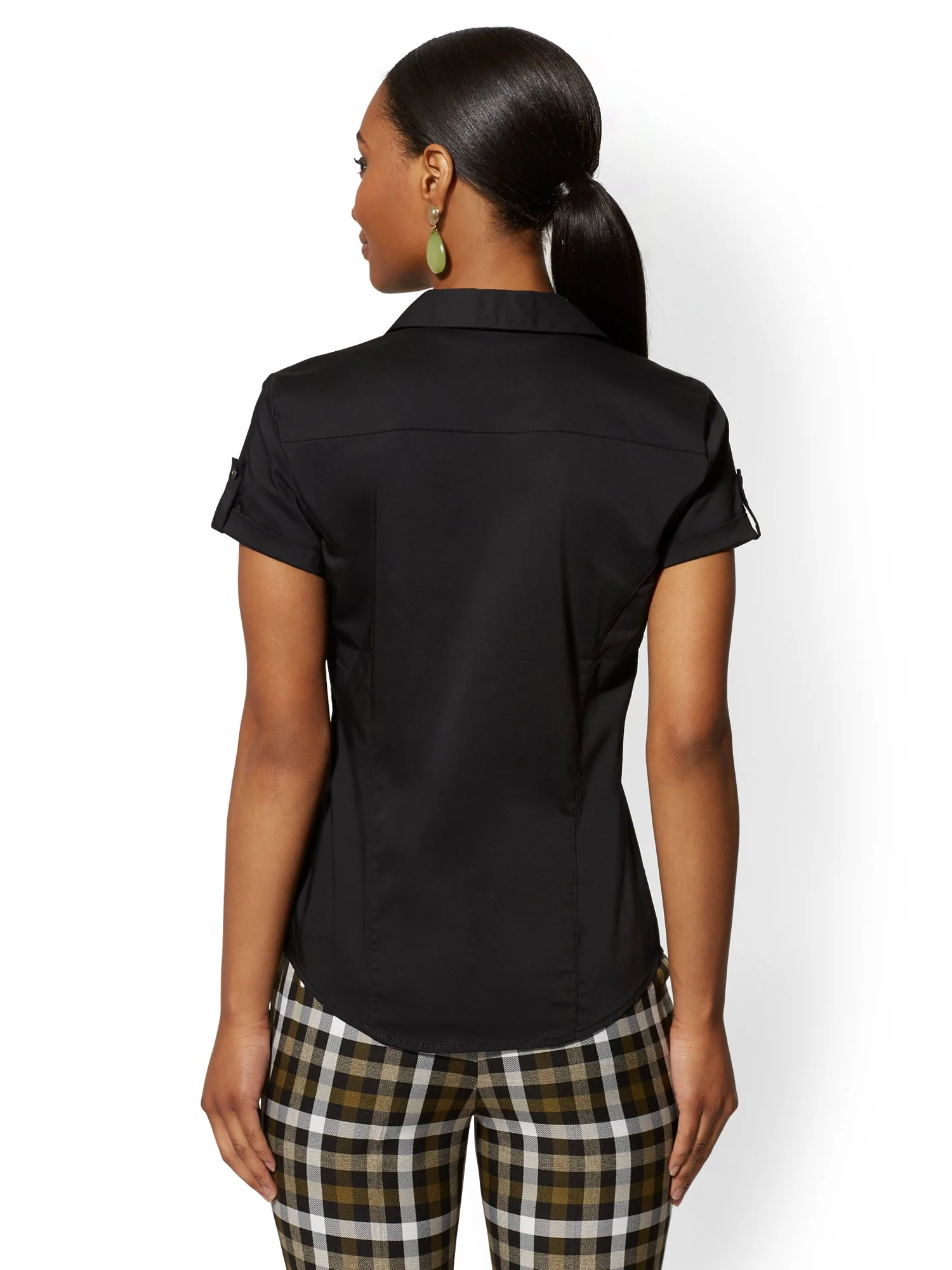 Short-Sleeve Madison Stretch Shirt - 7th Avenue - Image 3