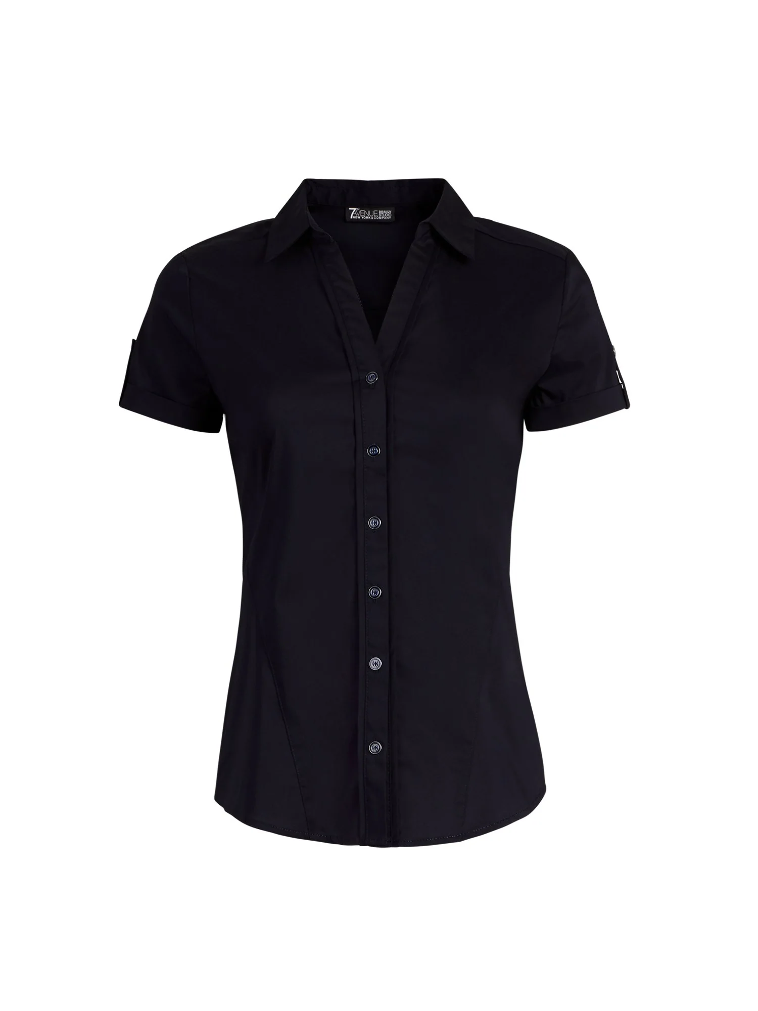 Short-Sleeve Madison Stretch Shirt - Secret Snap - 7th Avenue