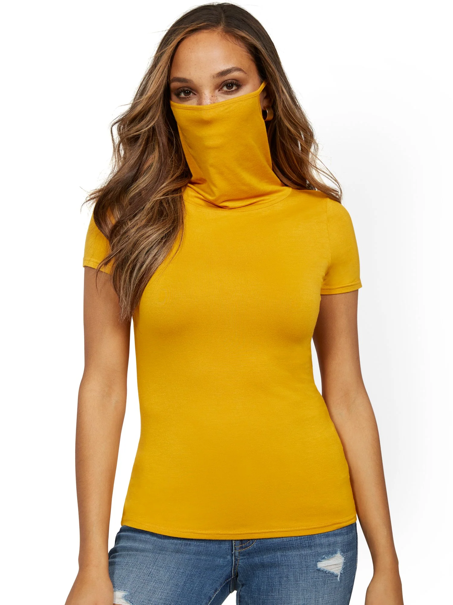 Short-Sleeve Mask Top - Image 15