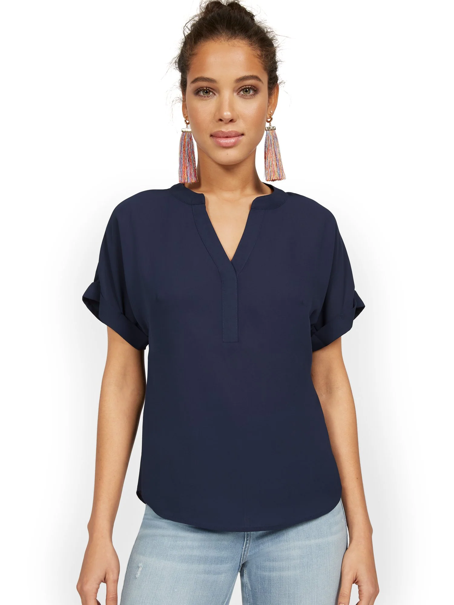 Short-Sleeve Pullover Top - Image 5