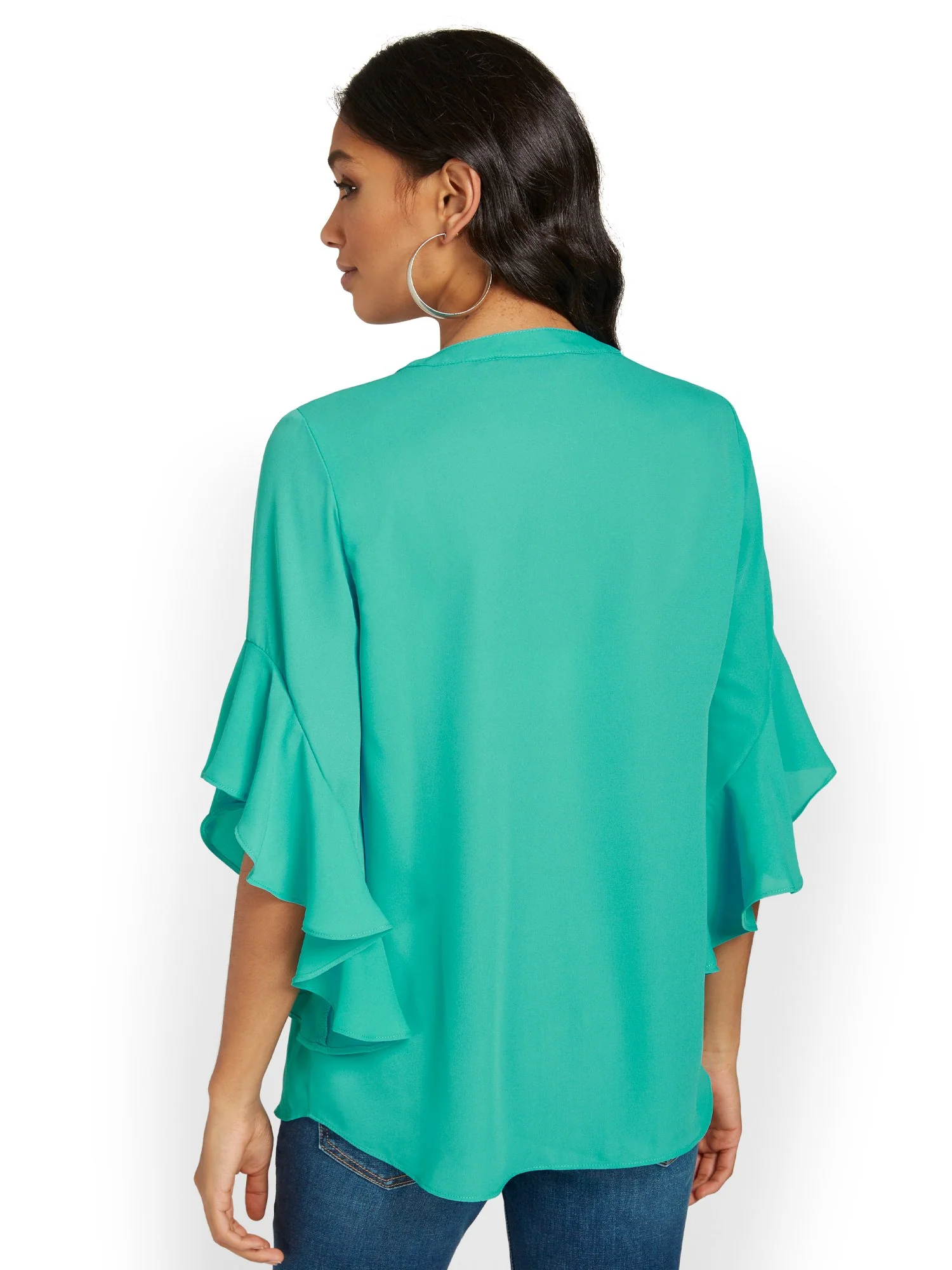 Short-Sleeve Ruffle Top - Image 3