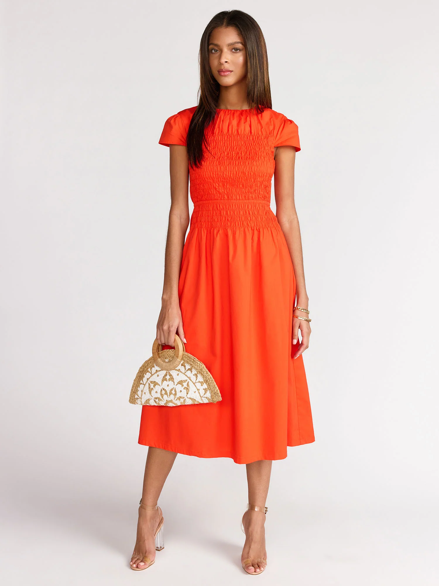 Short-Sleeve Smocked Maxi Dress - Lena - Image 2