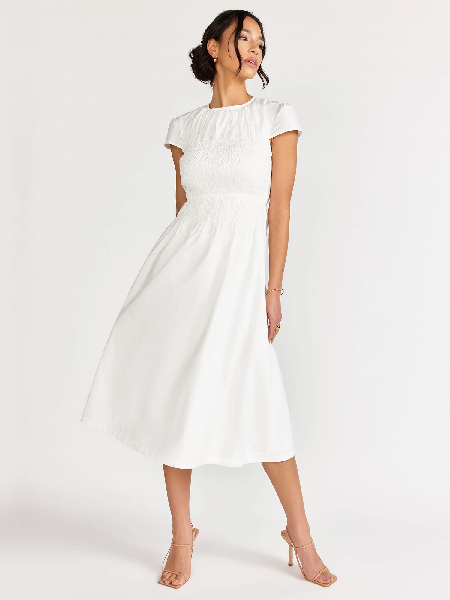 Short-Sleeve Smocked Maxi Dress - Lena - Image 7