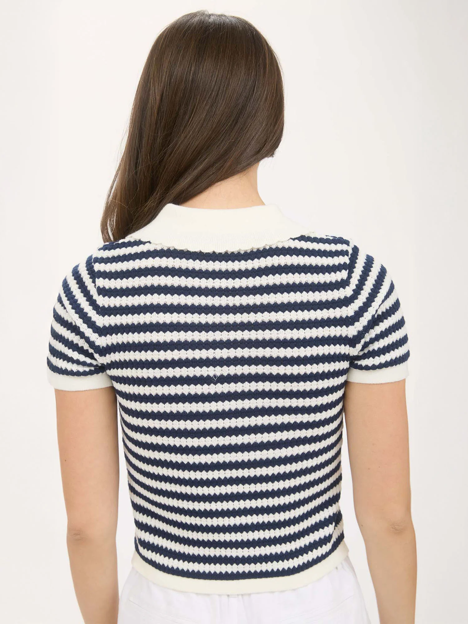 Short Sleeve Stripe Light Weight Cardigan - Image 5