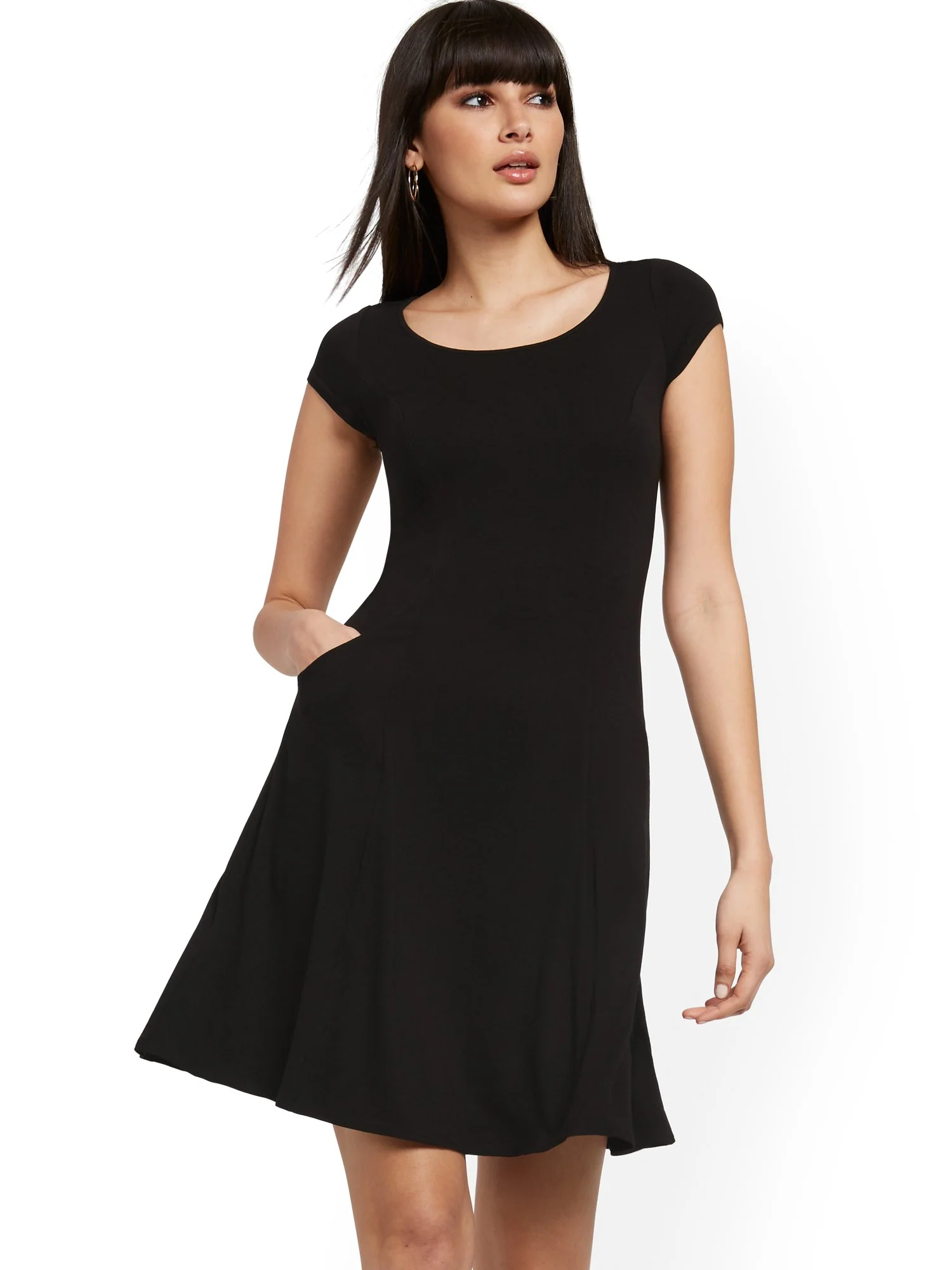 Short-Sleeve Swing Dress - NY&C Style System - Image 2