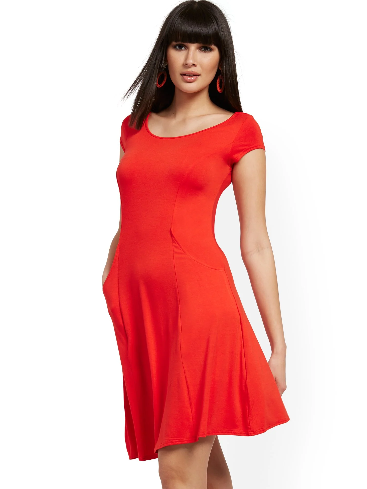 Short-Sleeve Swing Dress - NY&C Style System - Image 6