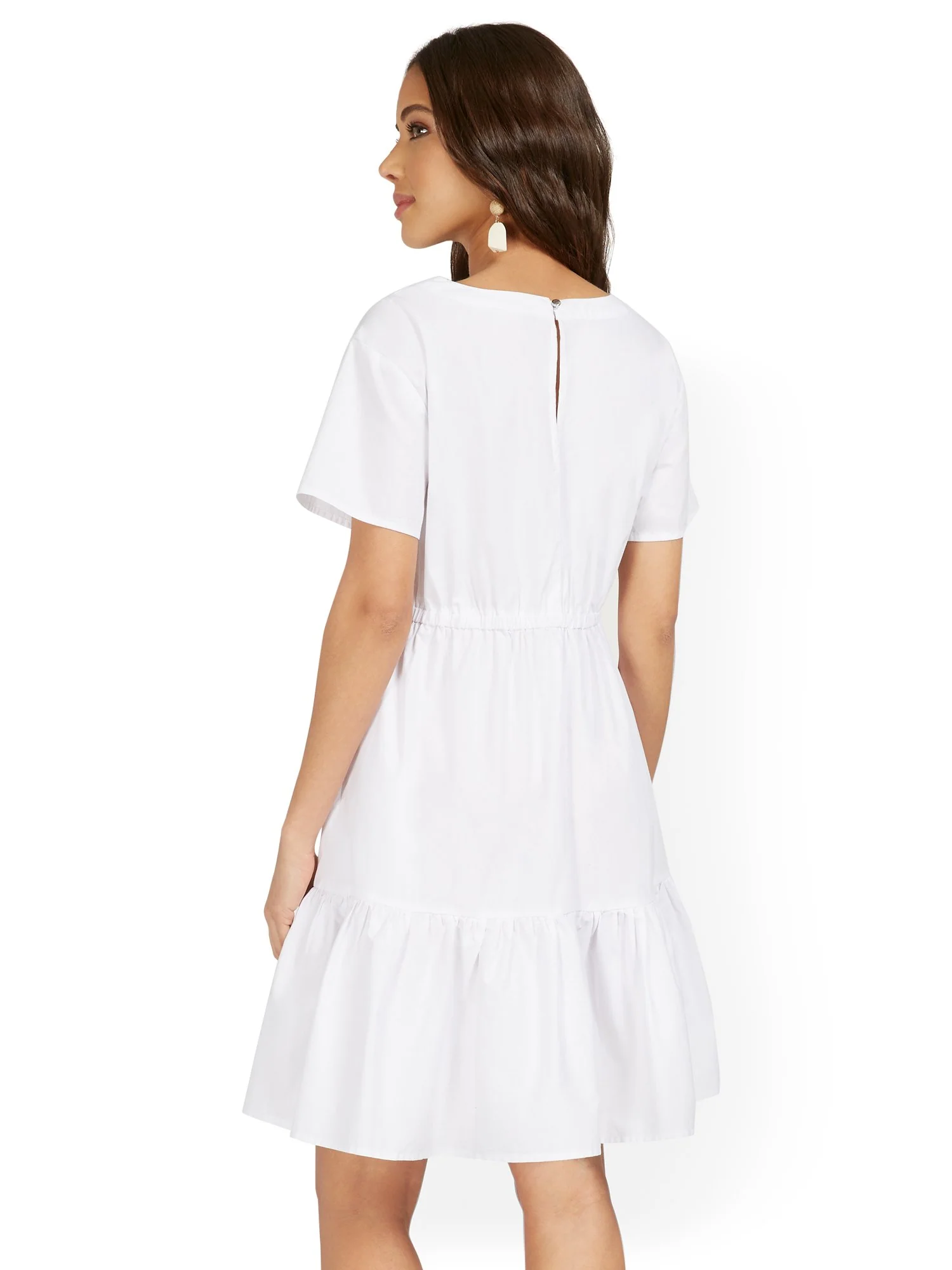 Short-Sleeve Tiered Babydoll Dress - Image 2