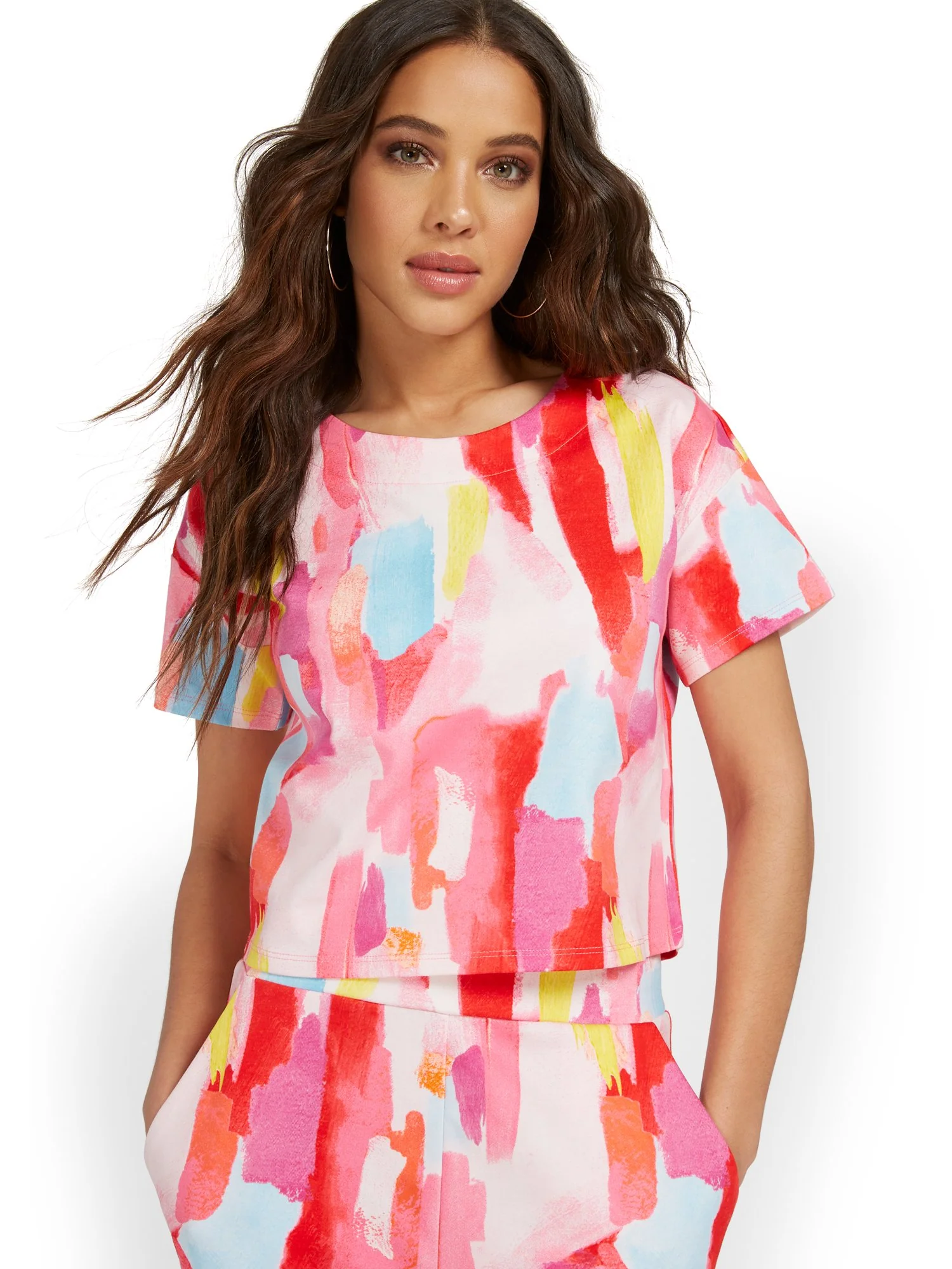 Short-Sleeve Watercolor Tee - City Knits - Image 2