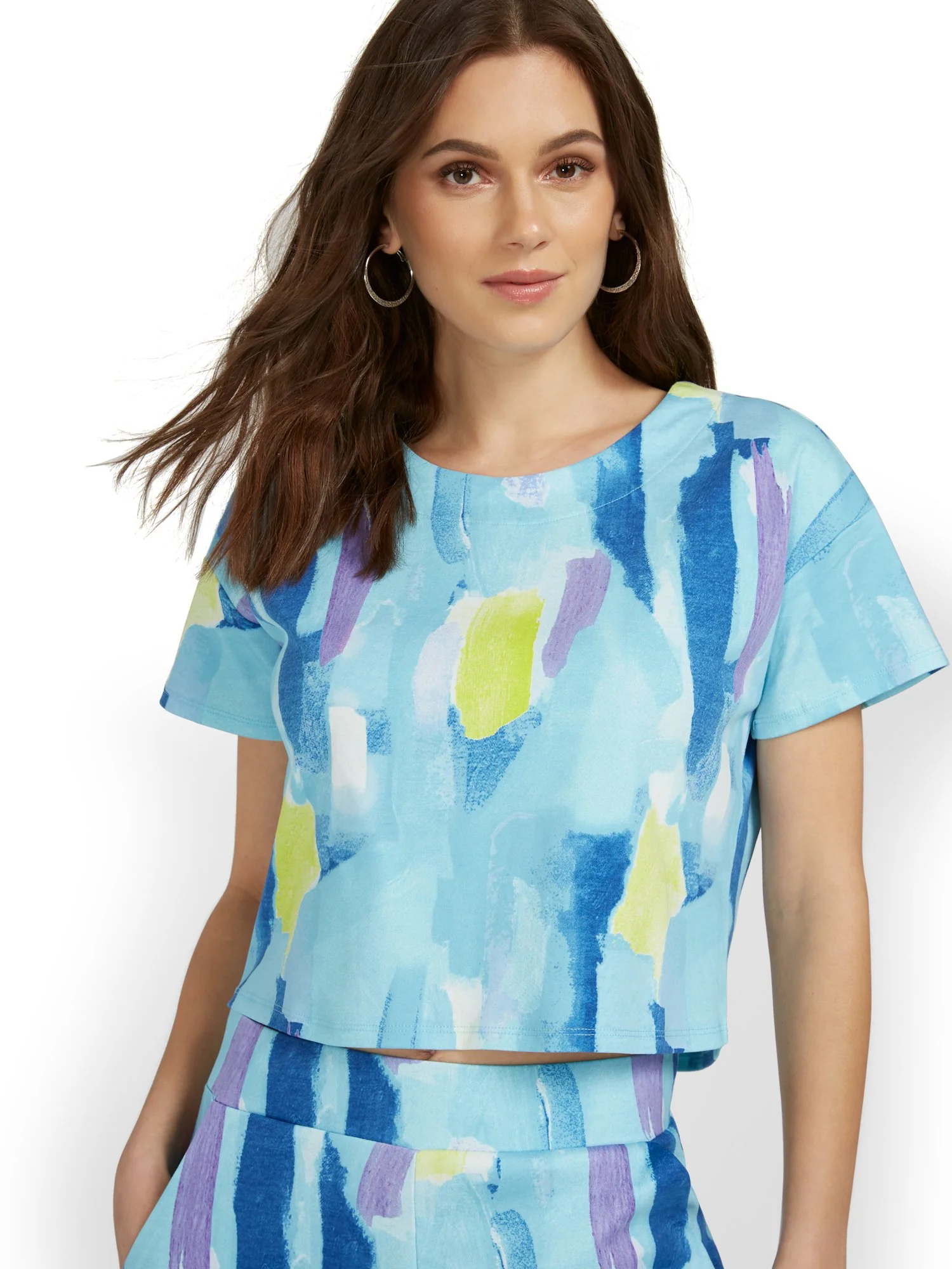 Short-Sleeve Watercolor Tee - City Knits - Image 4