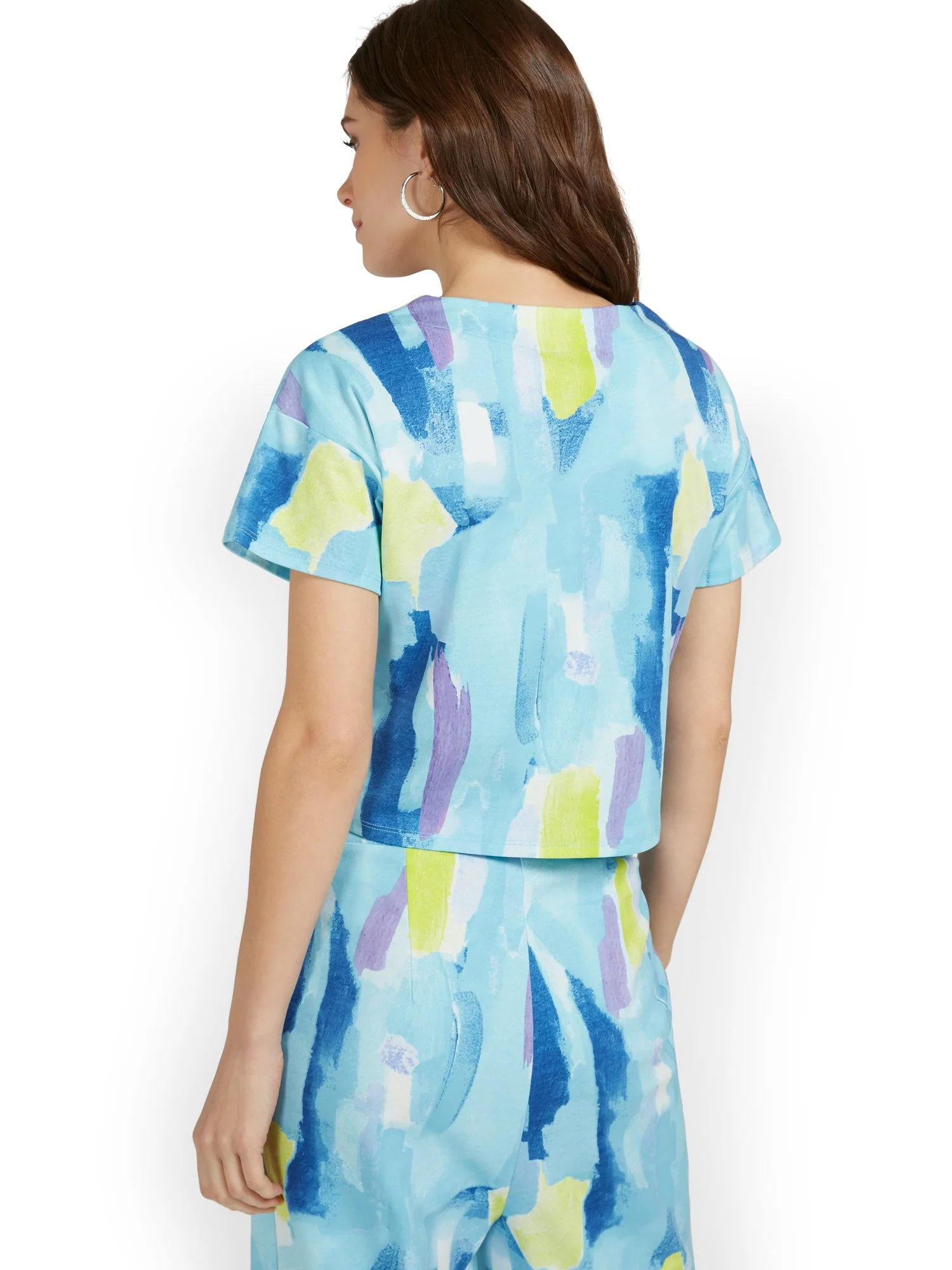 Short-Sleeve Watercolor Tee - City Knits - Image 6