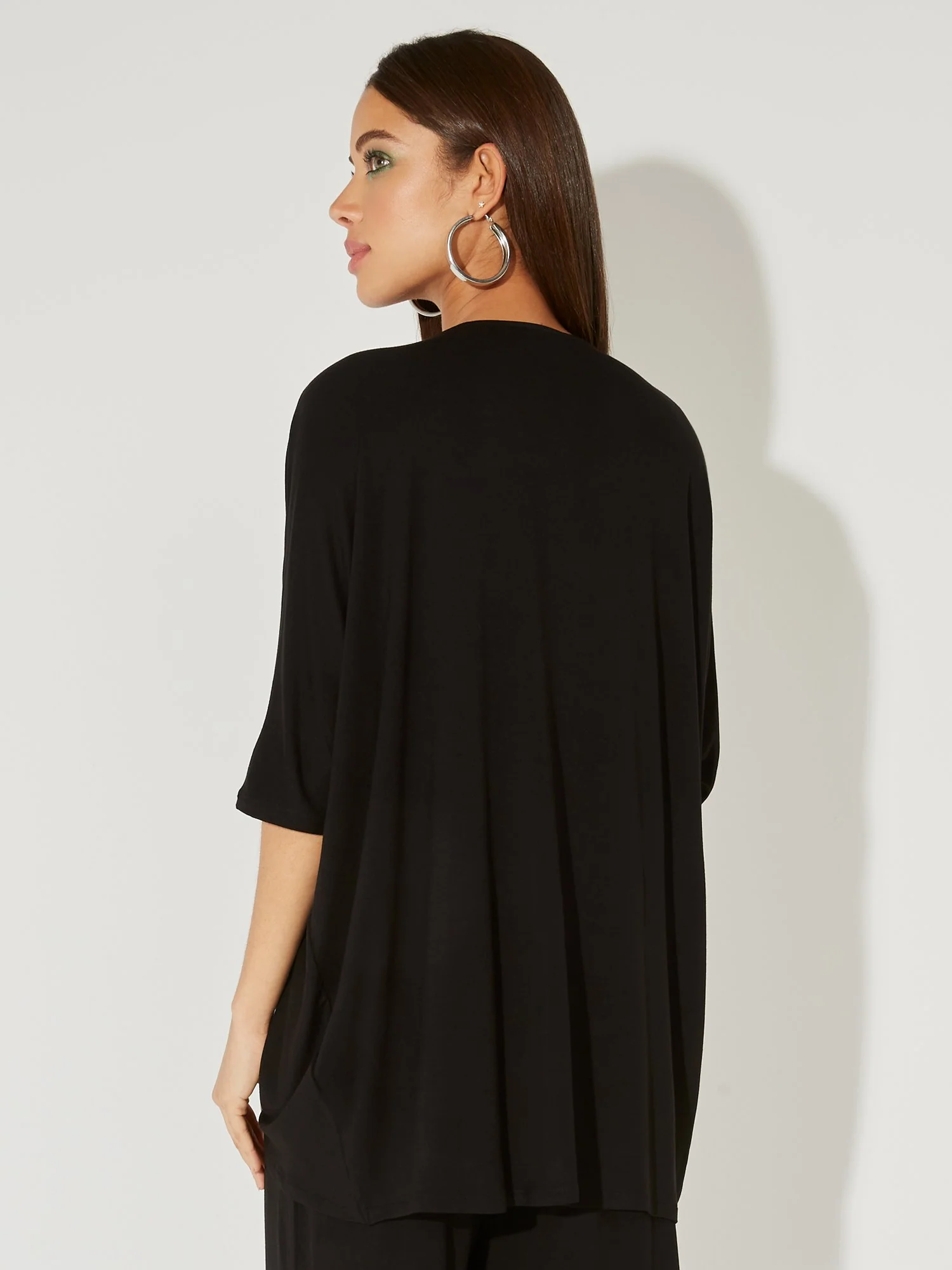 Short-Sleeve Wrap Around V-Neck Top - NY&C Style System - Image 3