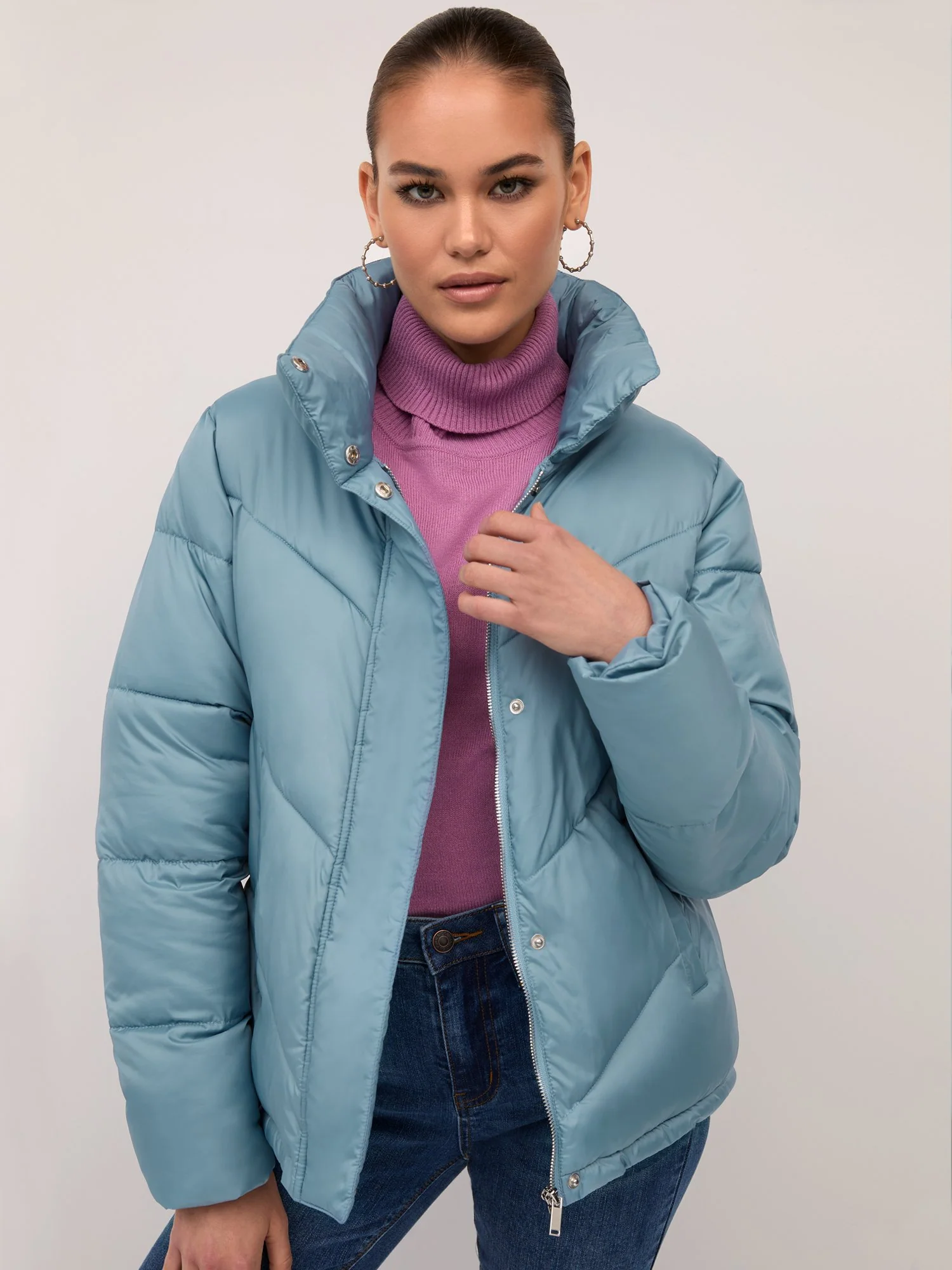 Short Zip-Front Puffer Jacket - Ultra-Puff Collection - Image 9