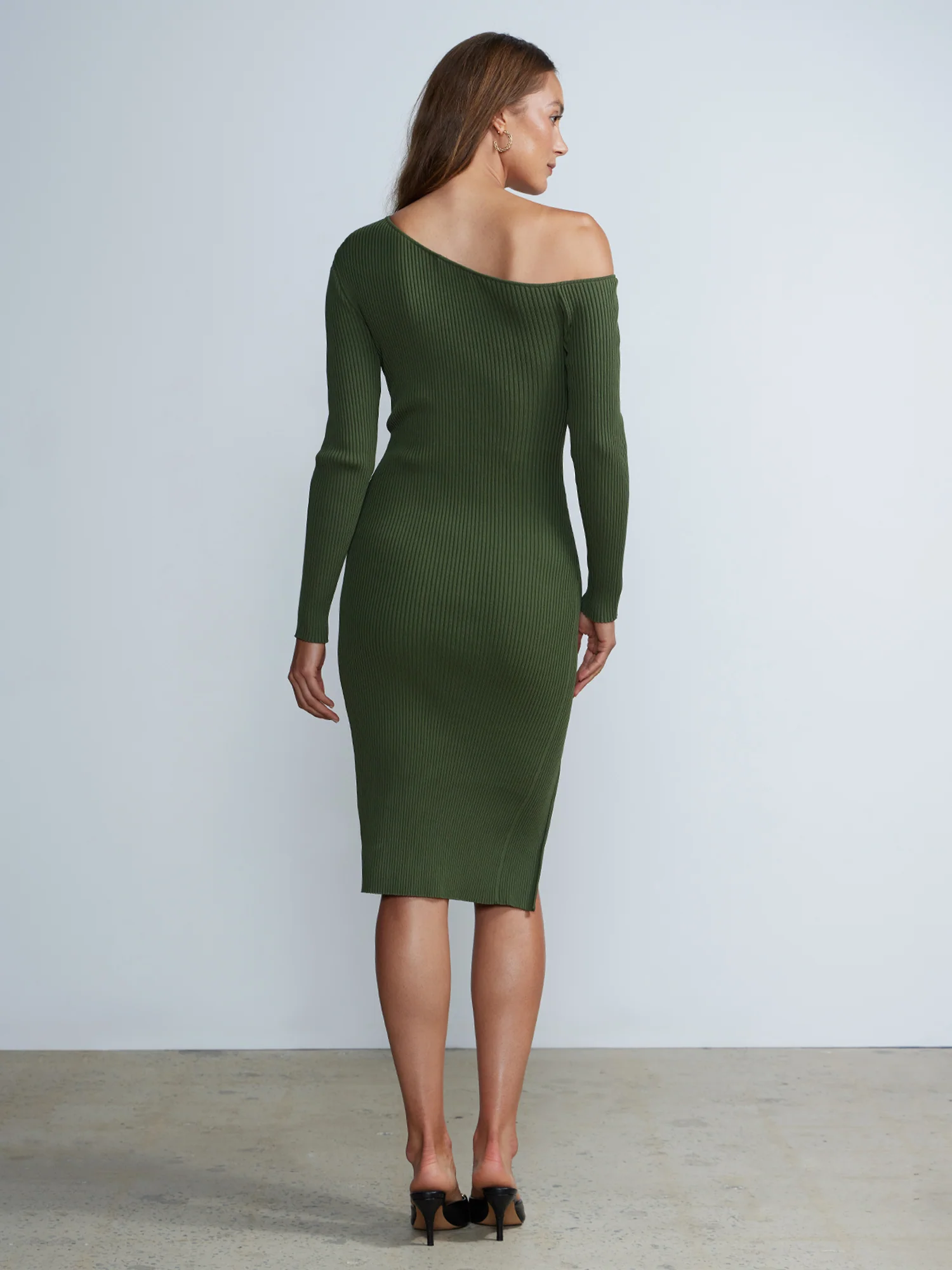 Shoulder Cut-out Sweater Dress - Image 3