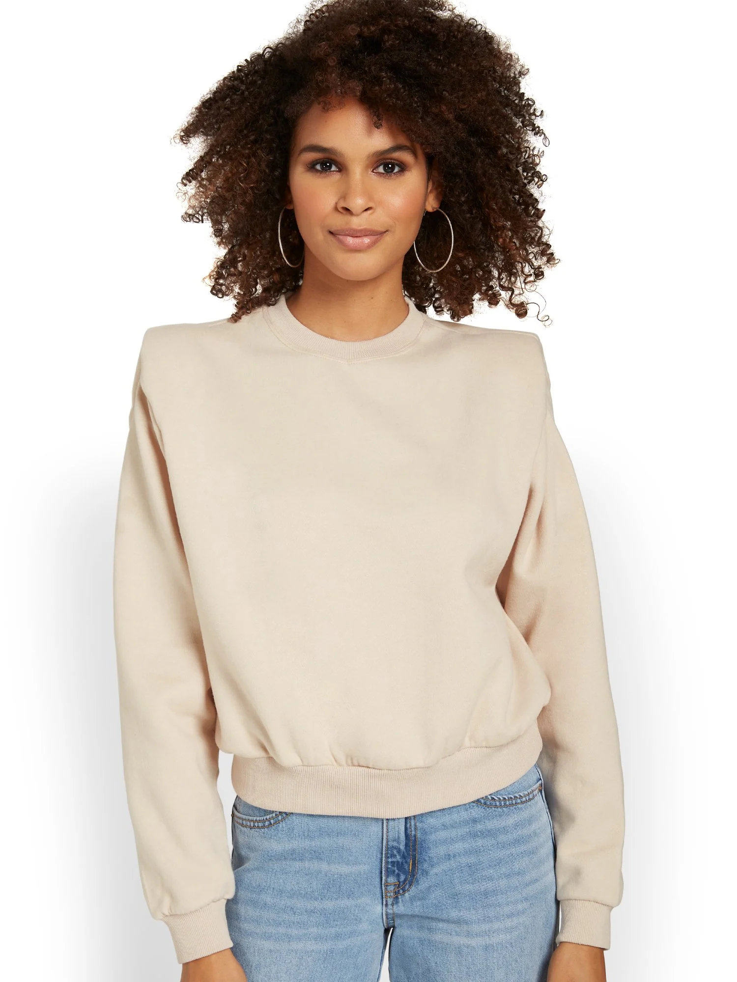 Crescent Shoulder-Pad Sweatshirt - Brands We Love