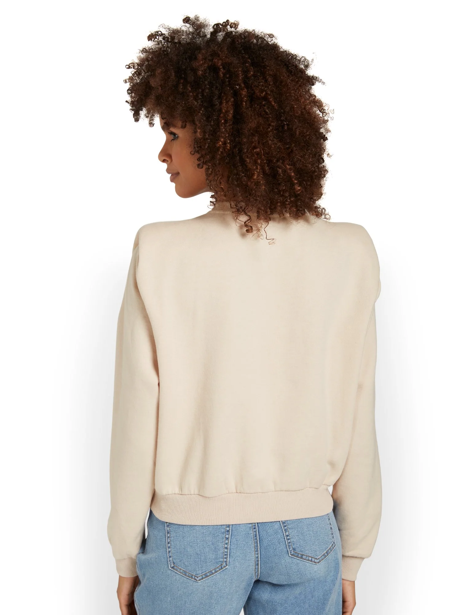 Crescent Shoulder-Pad Sweatshirt - Brands We Love - Image 3