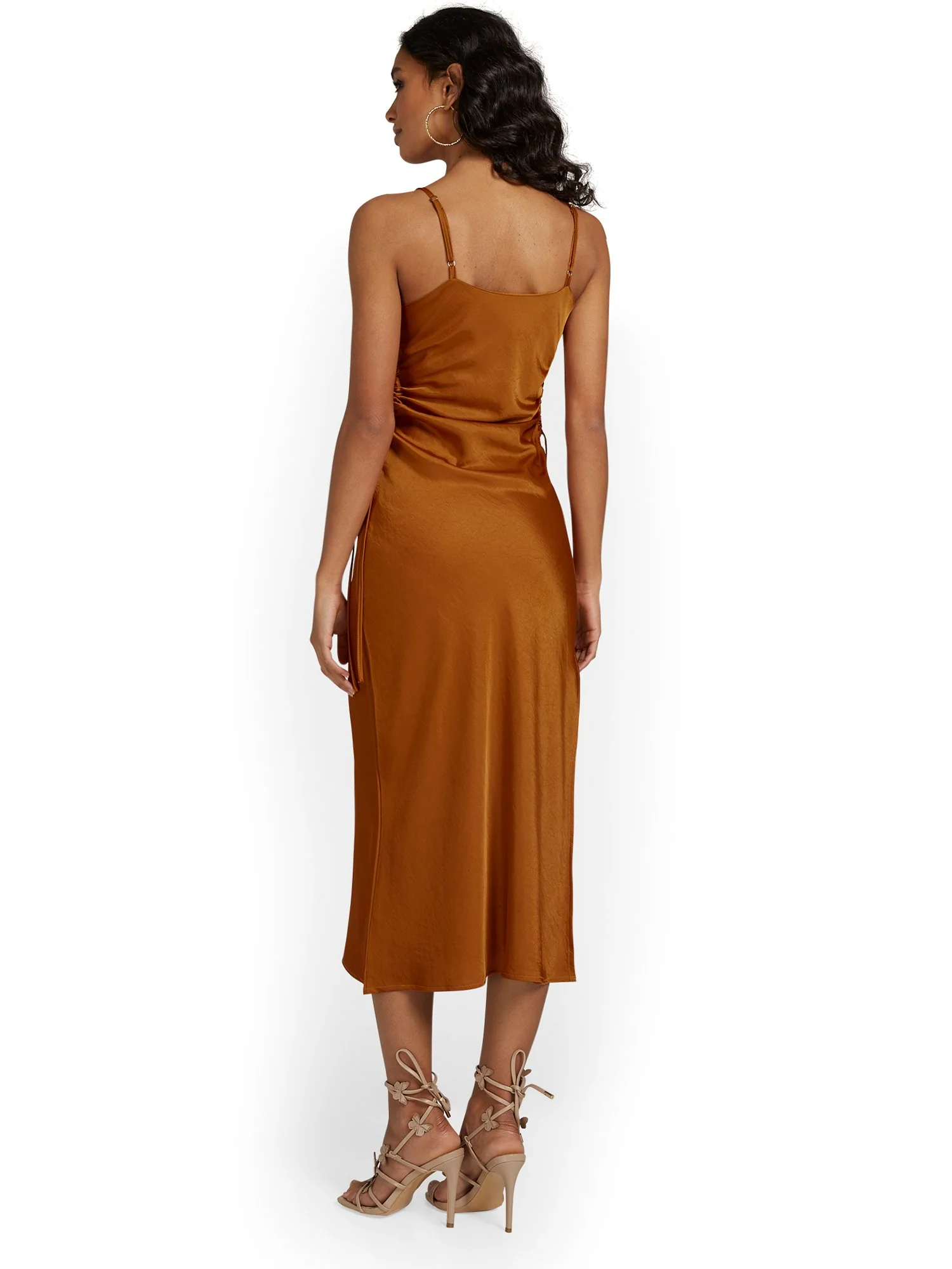 Sans Souci Side Cut-Out Satin Midi Dress - Brands We Love - Image 3