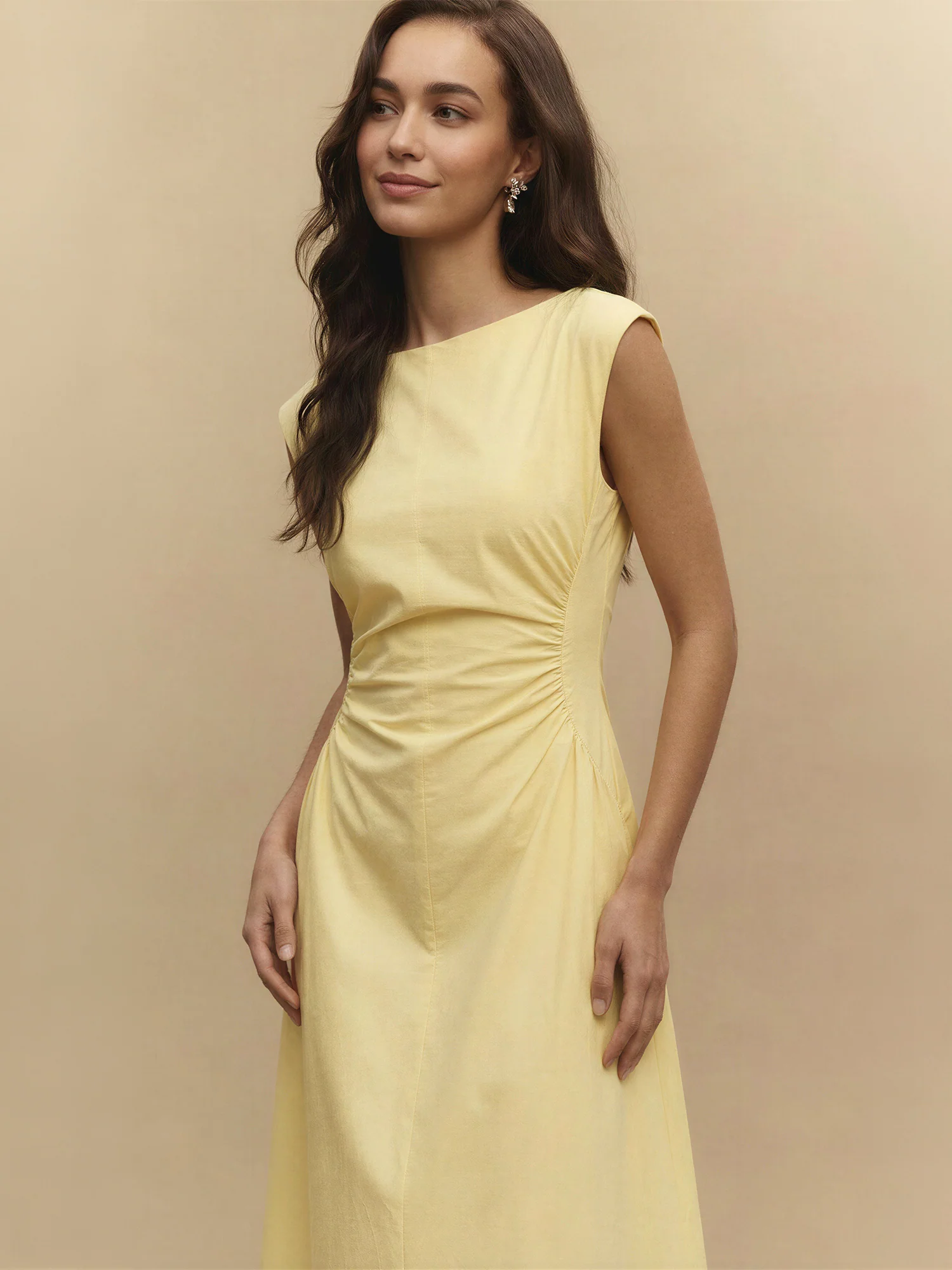 Side Panel V-Neck Back Midi Dress - Image 6