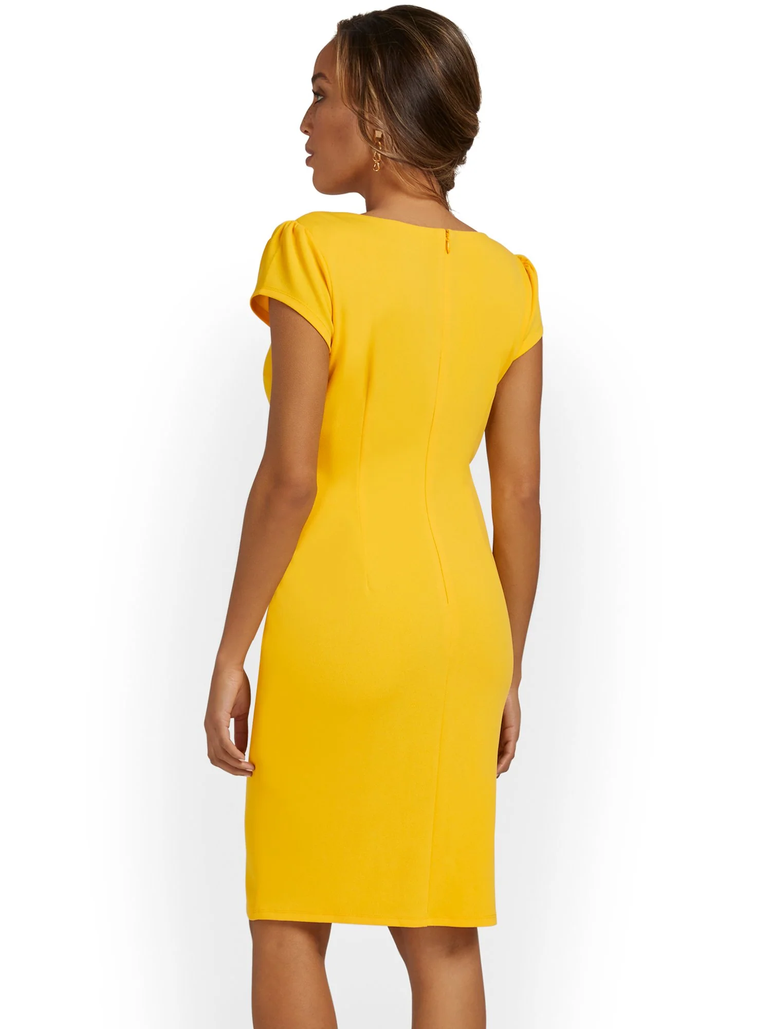 Side-Ruffle Sheath Dress - Magic Crepe® - Image 12