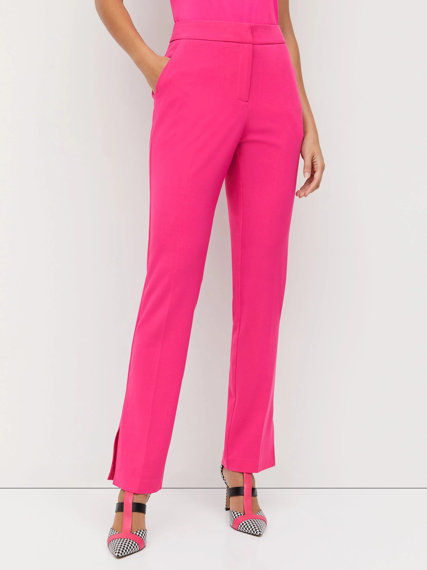 Side-Slit Straight-Leg Pant - Essential Stretch - Image 5