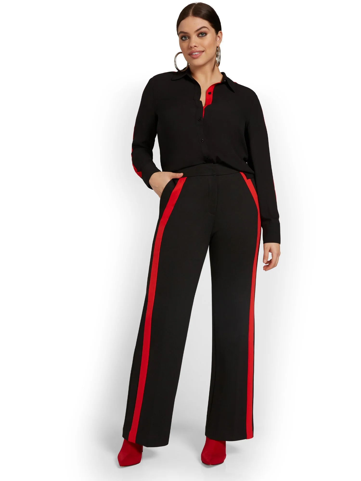 Side-Stripe Wide-Leg Pant - Superflex - Image 4
