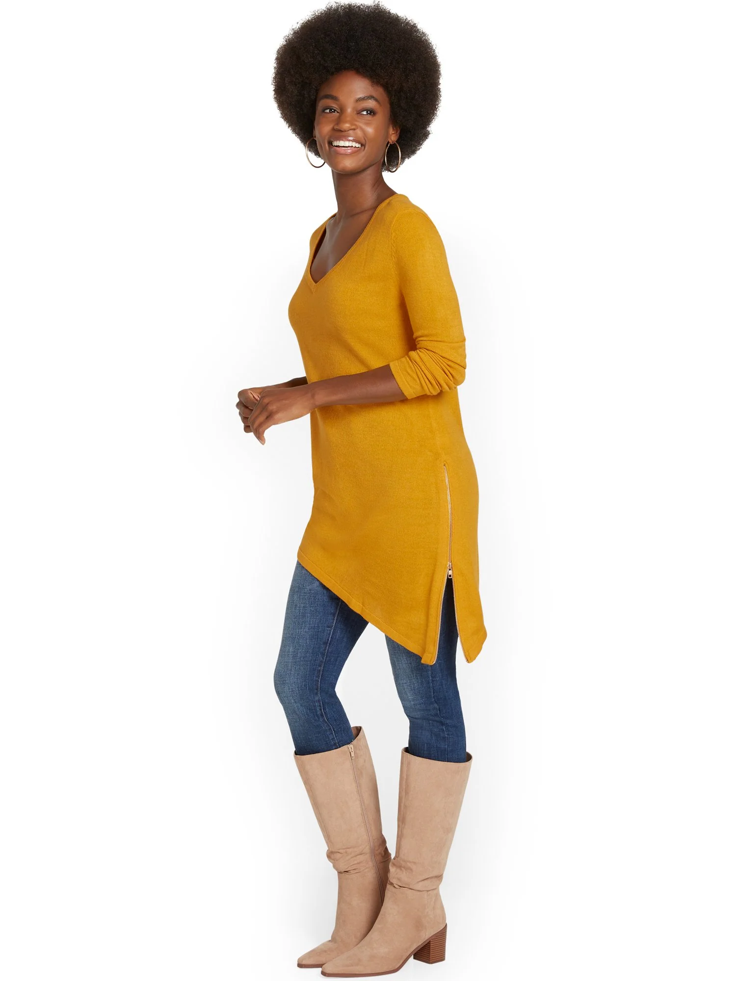 Side-Zip Tunic Sweater - Image 15