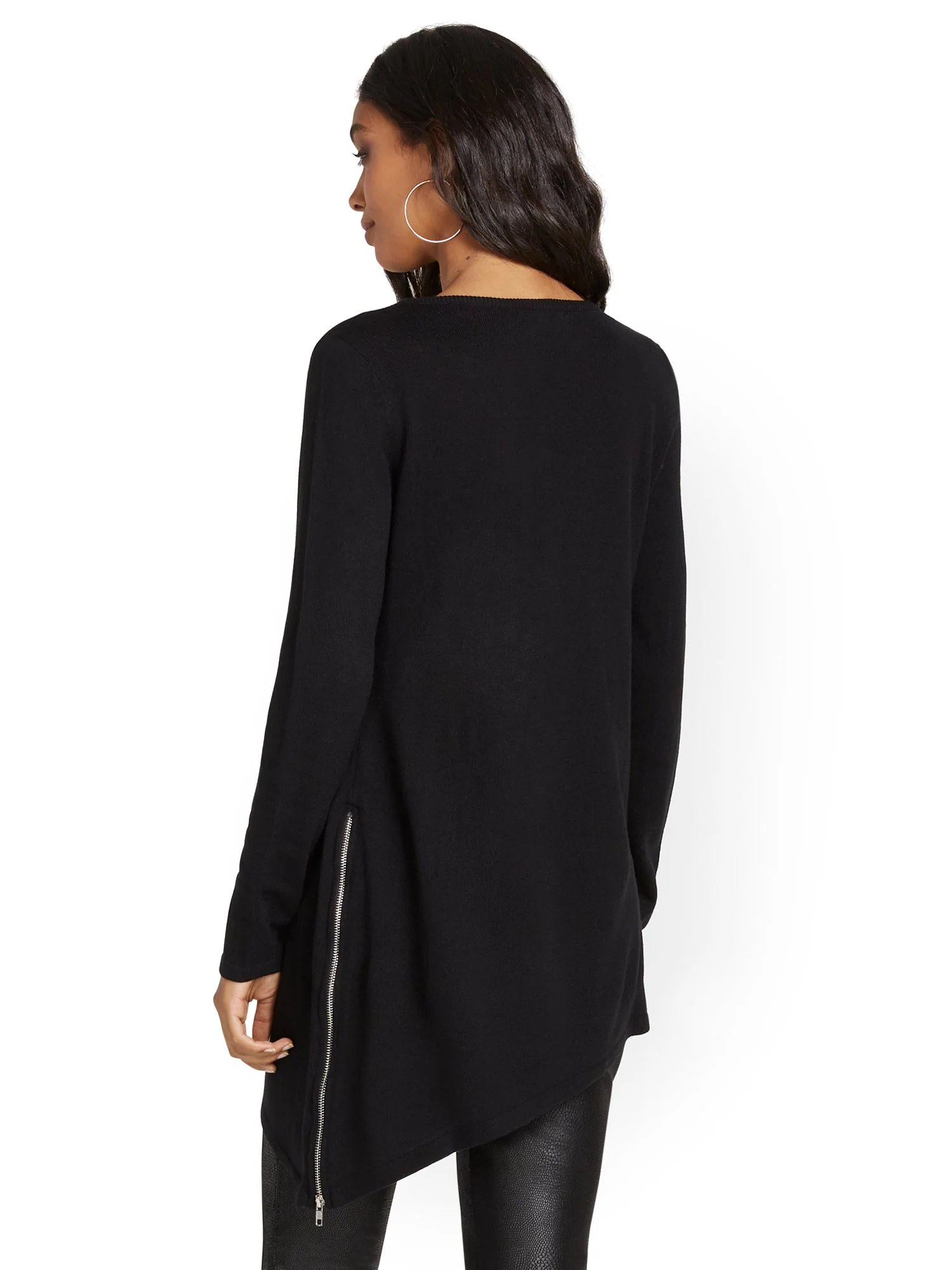 Side-Zip Tunic Sweater - Image 3