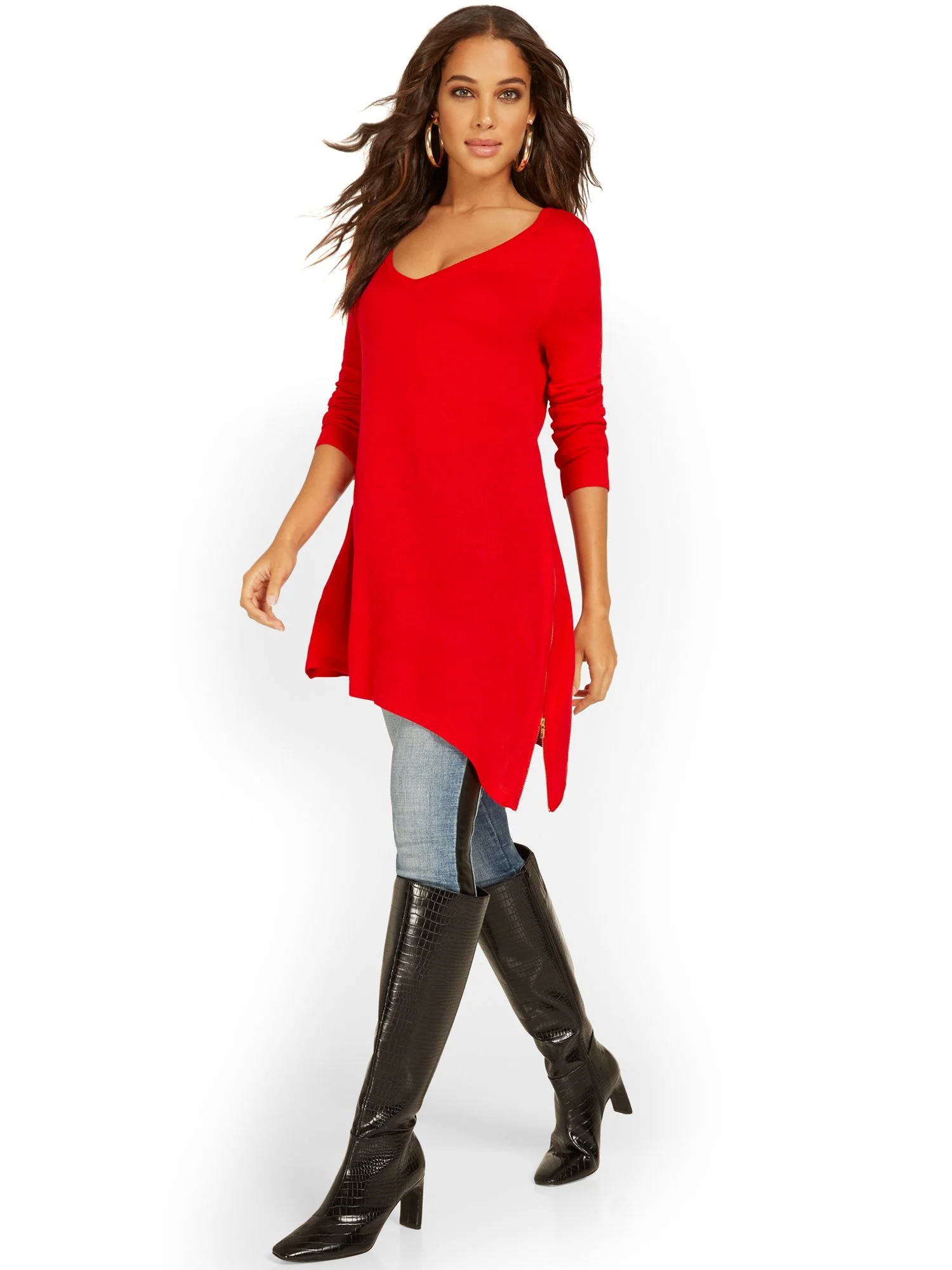 Side-Zip Tunic Sweater - Image 5