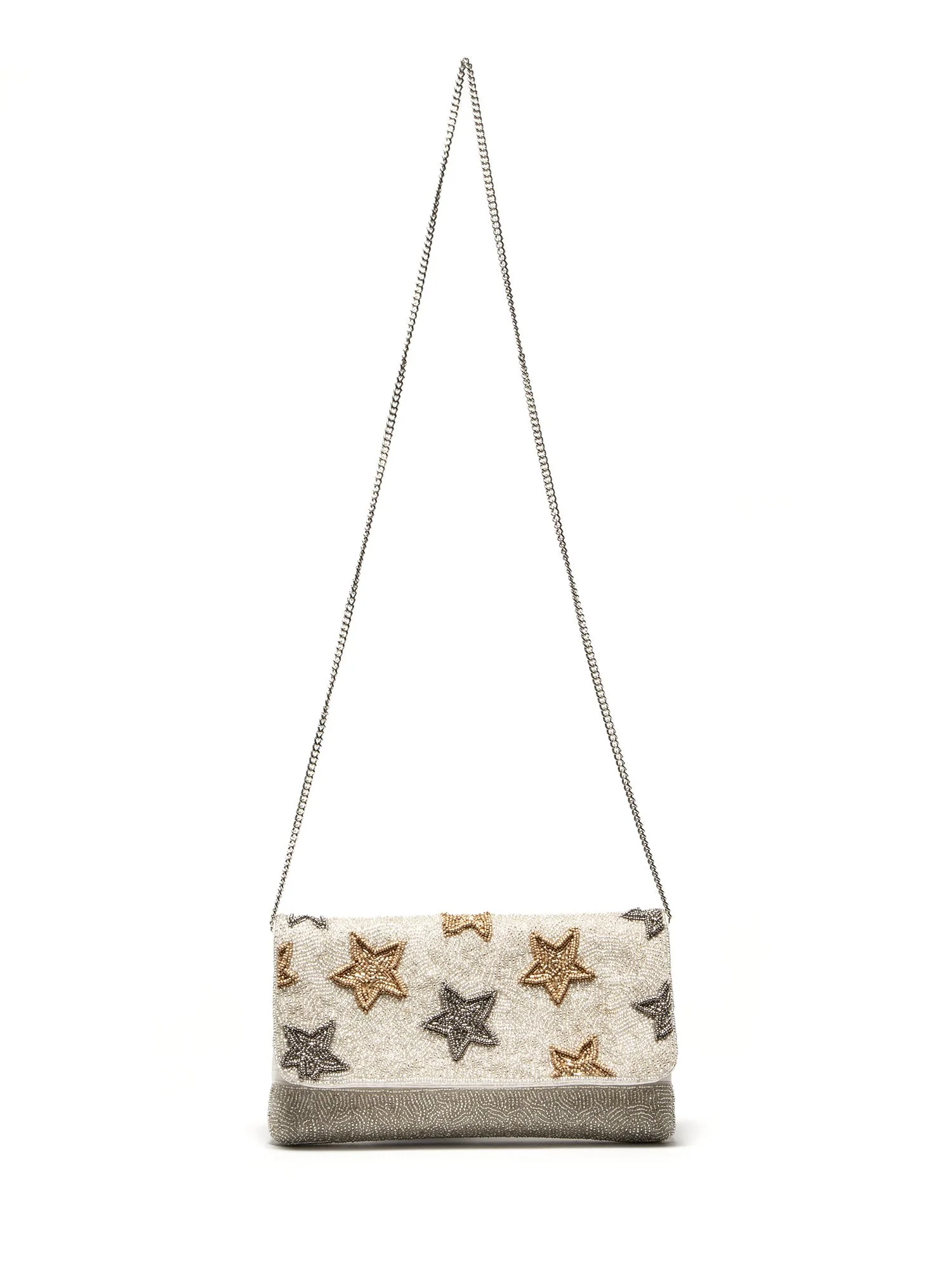 Silver Stars Beaded Clutch - Image 3