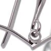 Silvertone Open Heart Hoop Earring - Image 2