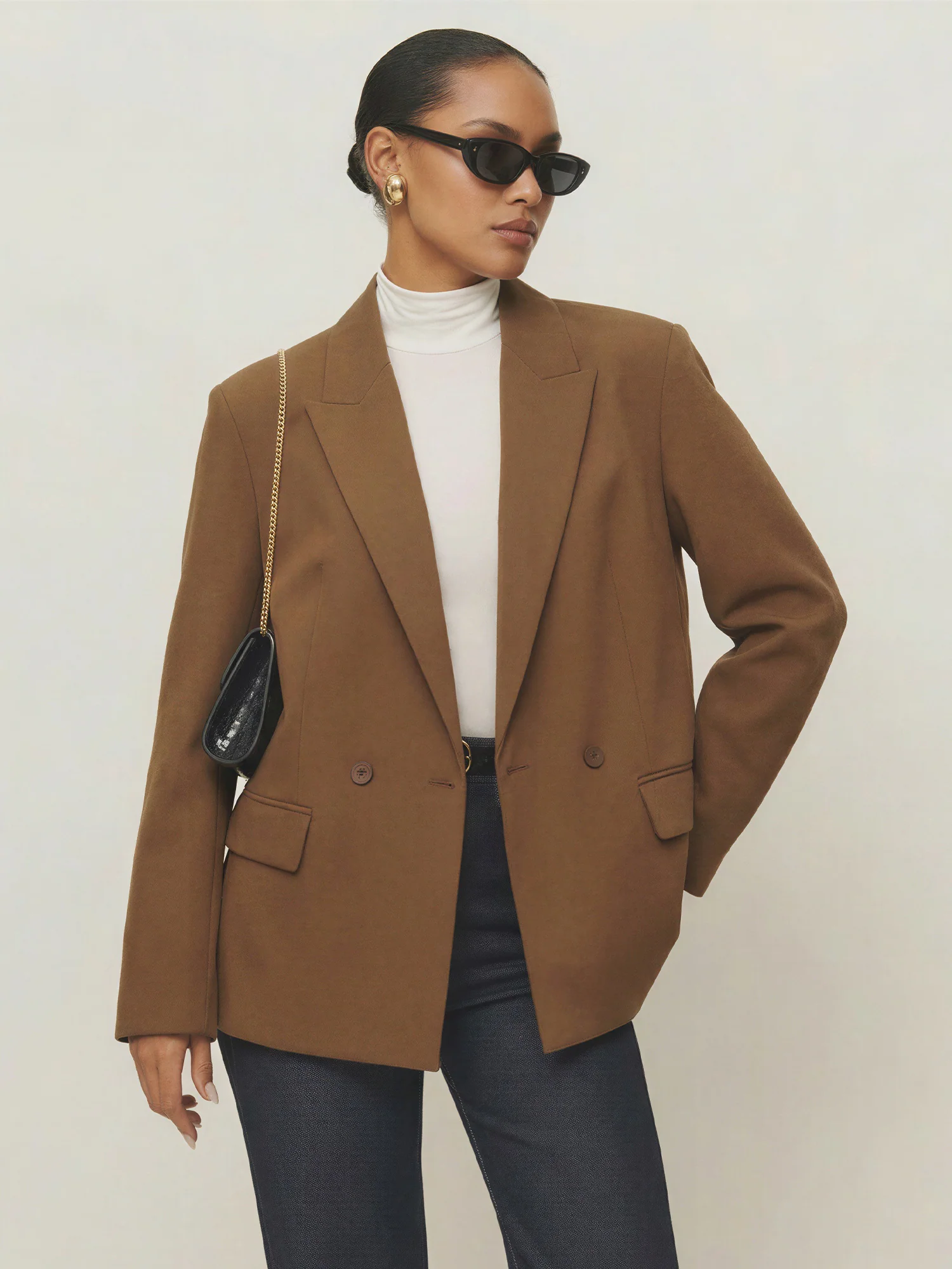 Single Breasted Classic Tailored Striped Blazer - Image 5